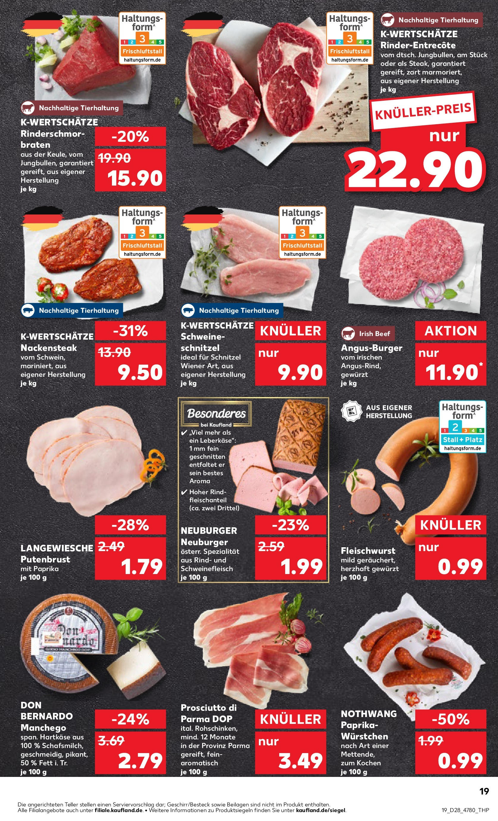 Prospekt Kaufland ab 09.07.2025 » Angebote Online zum Blättern | Seite: 19 | Produkte: Schnitzel, Paprika, Schweinefleisch, Leberkase