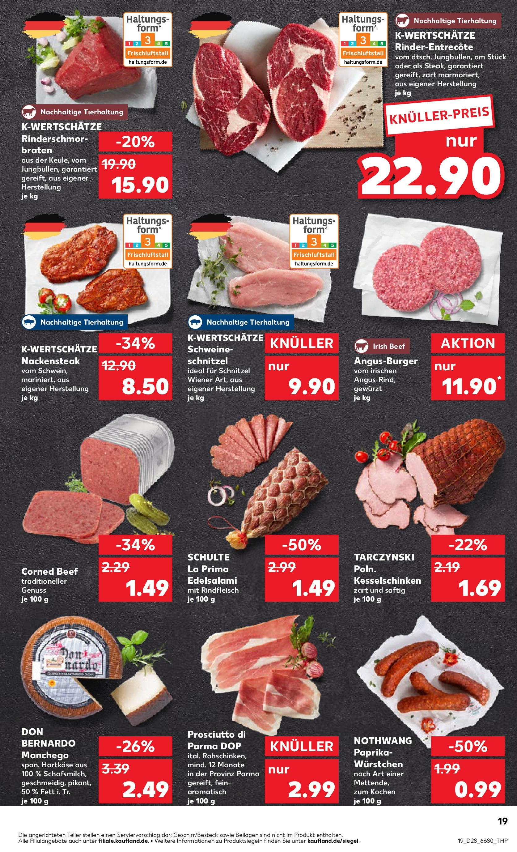 Prospekt Kaufland ab 09.07.2025 » Angebote Online zum Blättern | Seite: 19 | Produkte: Schnitzel, Paprika, Rindfleisch