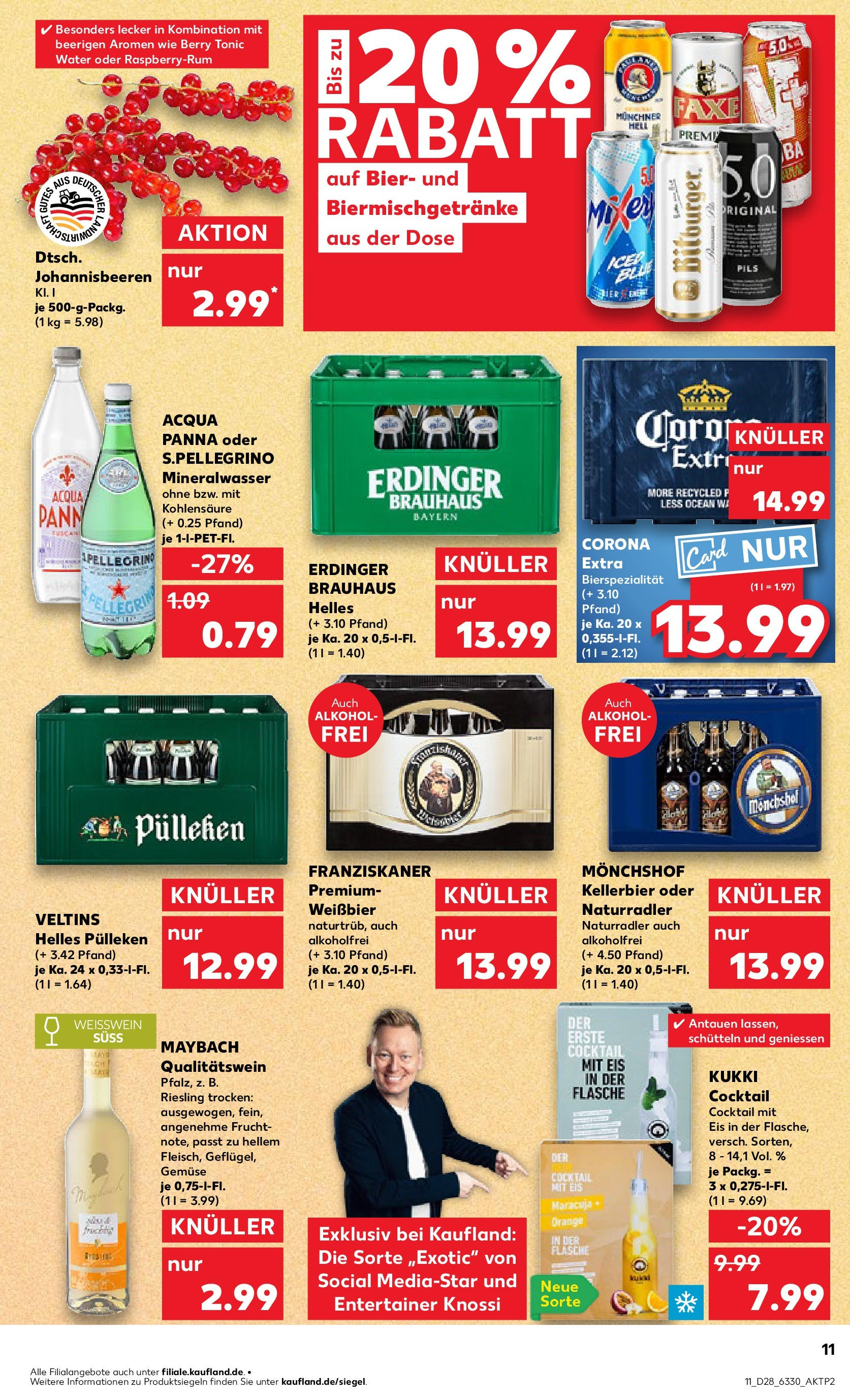 Prospekt Kaufland ab 09.07.2025 » Angebote Online zum Blättern | Seite: 11 | Produkte: Monchshof, Franziskaner, Weißwein, Weißbier
