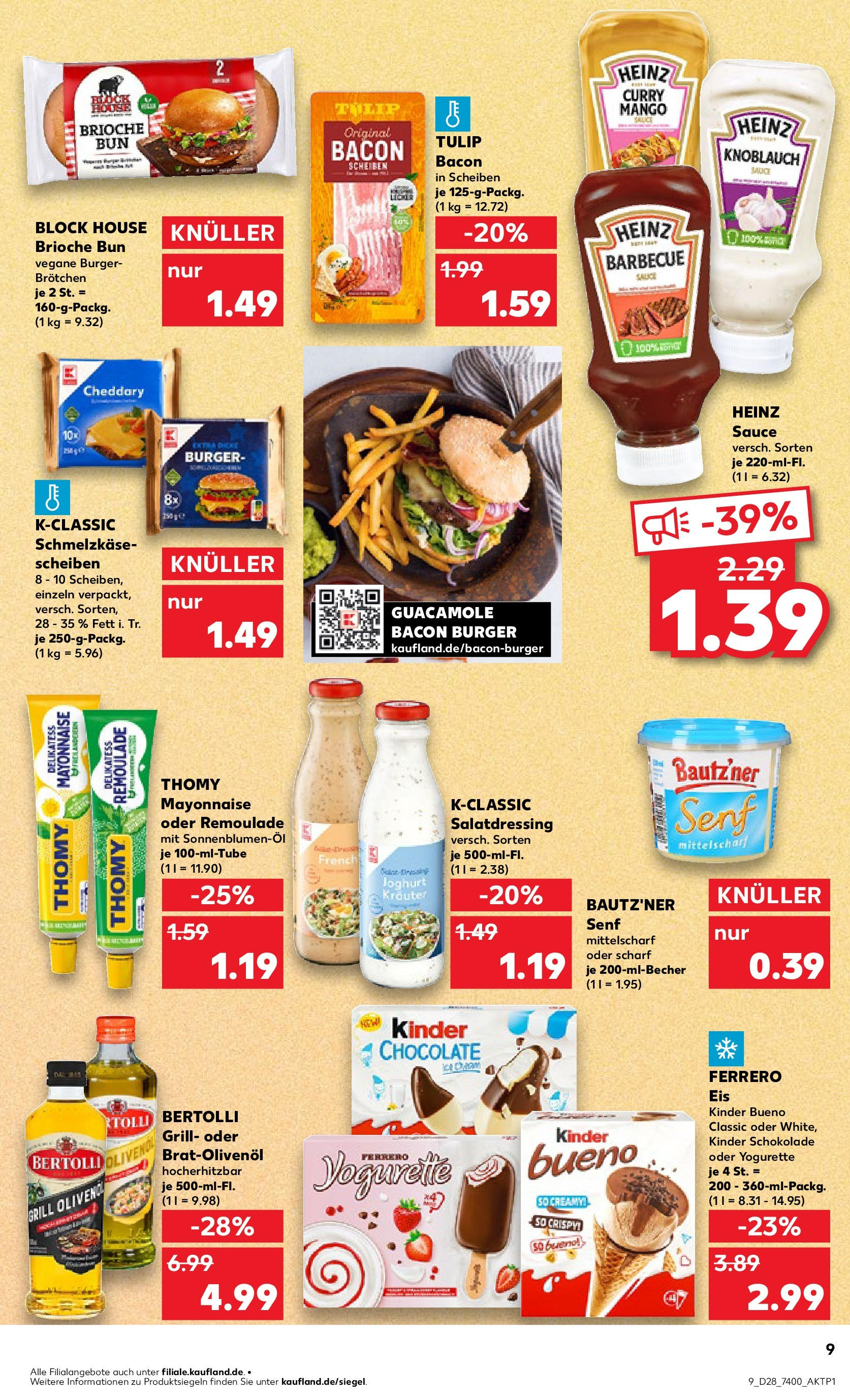 Prospekt Kaufland ab 09.07.2025 » Angebote Online zum Blättern | Seite: 9 | Produkte: Yogurette, Schokolade, Sonnenblumenol, Knoblauch