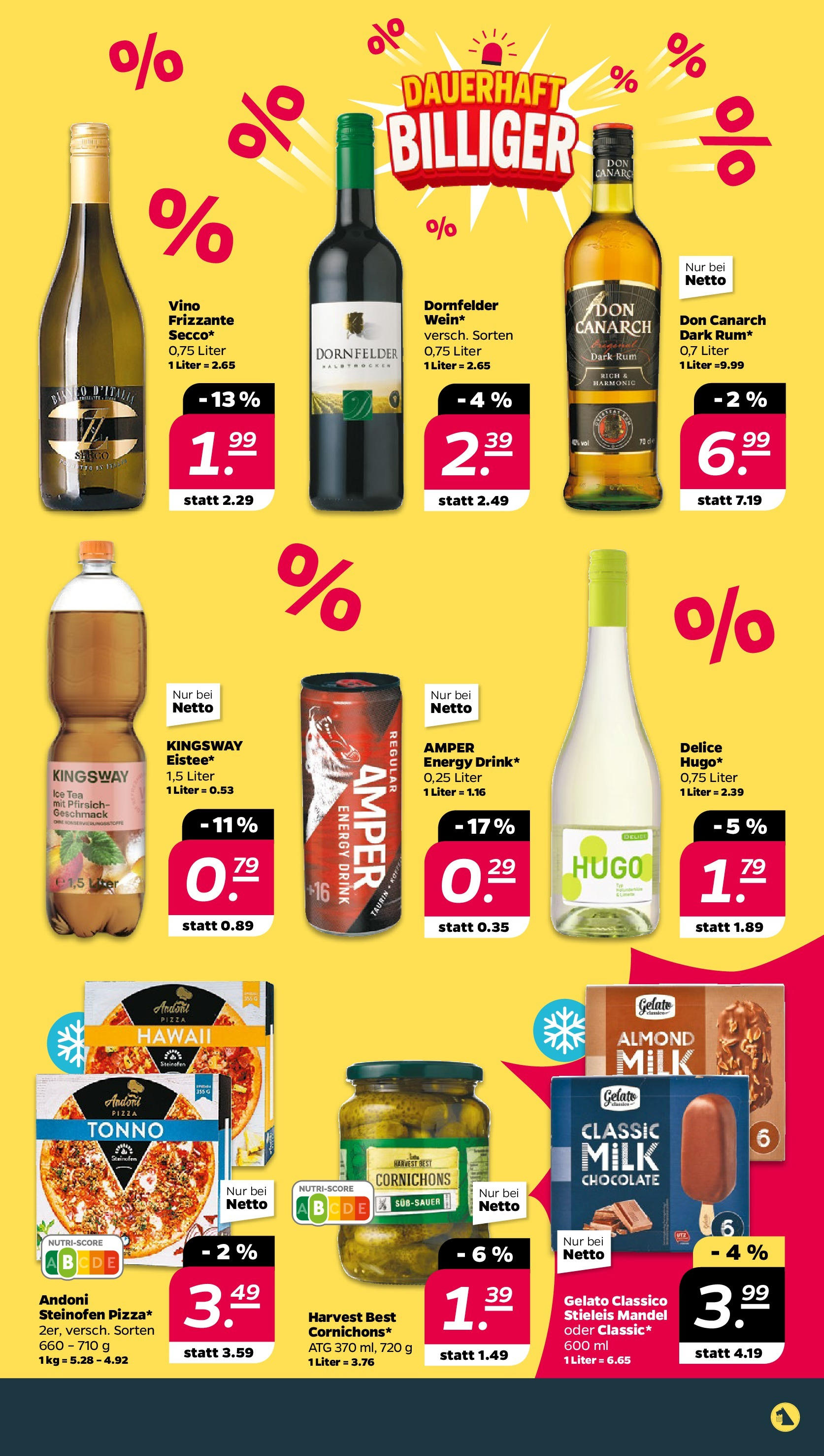 Netto - Netto APS : Wochenangebote ab 06.07.2025 → Angebote nächste Woche | Seite: 5 | Produkte: Energy, Rum, Pizza, Hugo