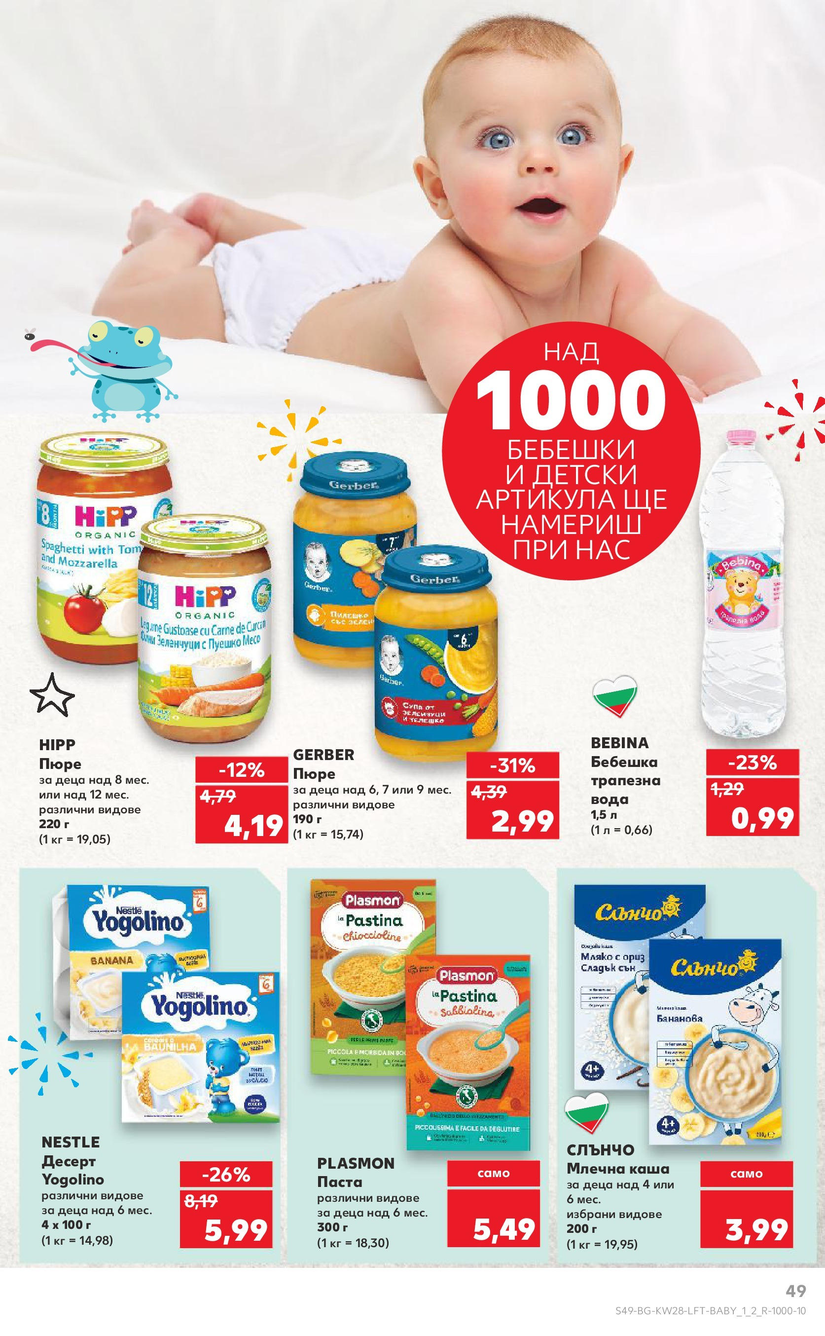 Нова Кауфланд брошура от 06.07.2025 - Кауфланд - Спестявай с MEGA марки в твоя Kaufland до 13.07 | Страница: 49 | Продукти: Вода, Зеленчуци, Пюре, Пуешко Нова Кауфланд брошура от 06.07.2025 - Кауфланд - Спестявай с MEGA марки в твоя Kaufland до 13.07 | Страница: 49 | Продукти: Вода, Зеленчуци, Пюре, Пуешко