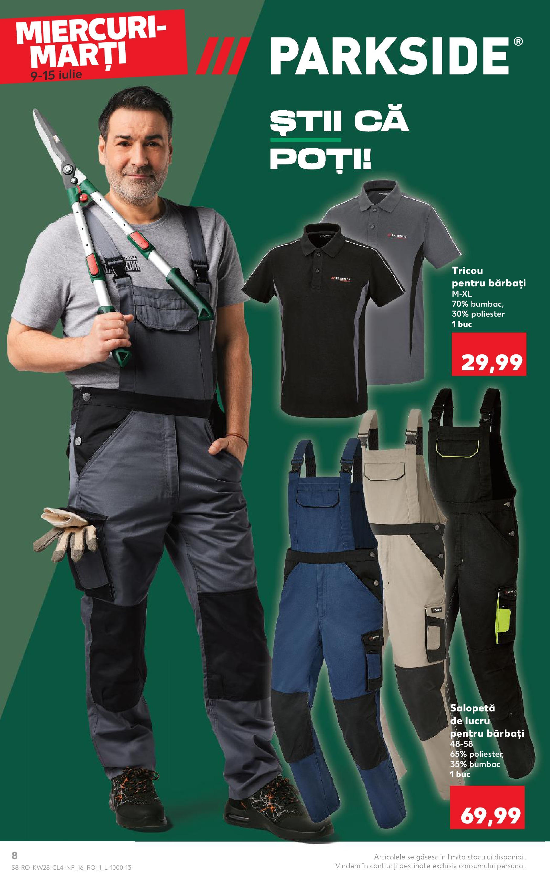 Catalog Kaufland - Râșnov Nonfood 09.07.2025 - Revista si Oferta | Pagină: 8 | Produse: Kestane, Tricou, Salopetă