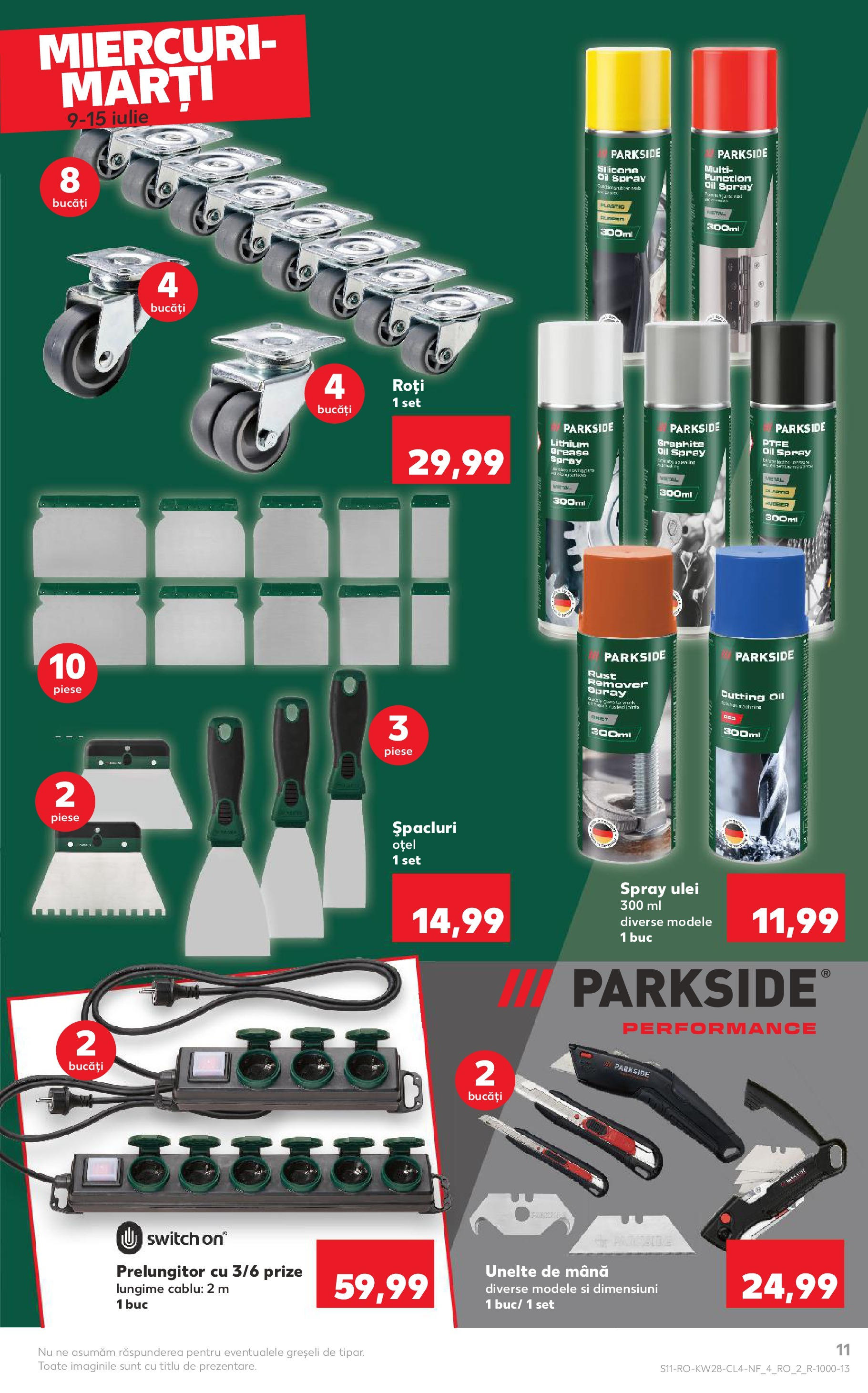 Catalog Kaufland - Râșnov Nonfood 09.07.2025 - Revista si Oferta | Pagină: 11 | Produse: Prize, Prelungitor, Cablu, Ulei