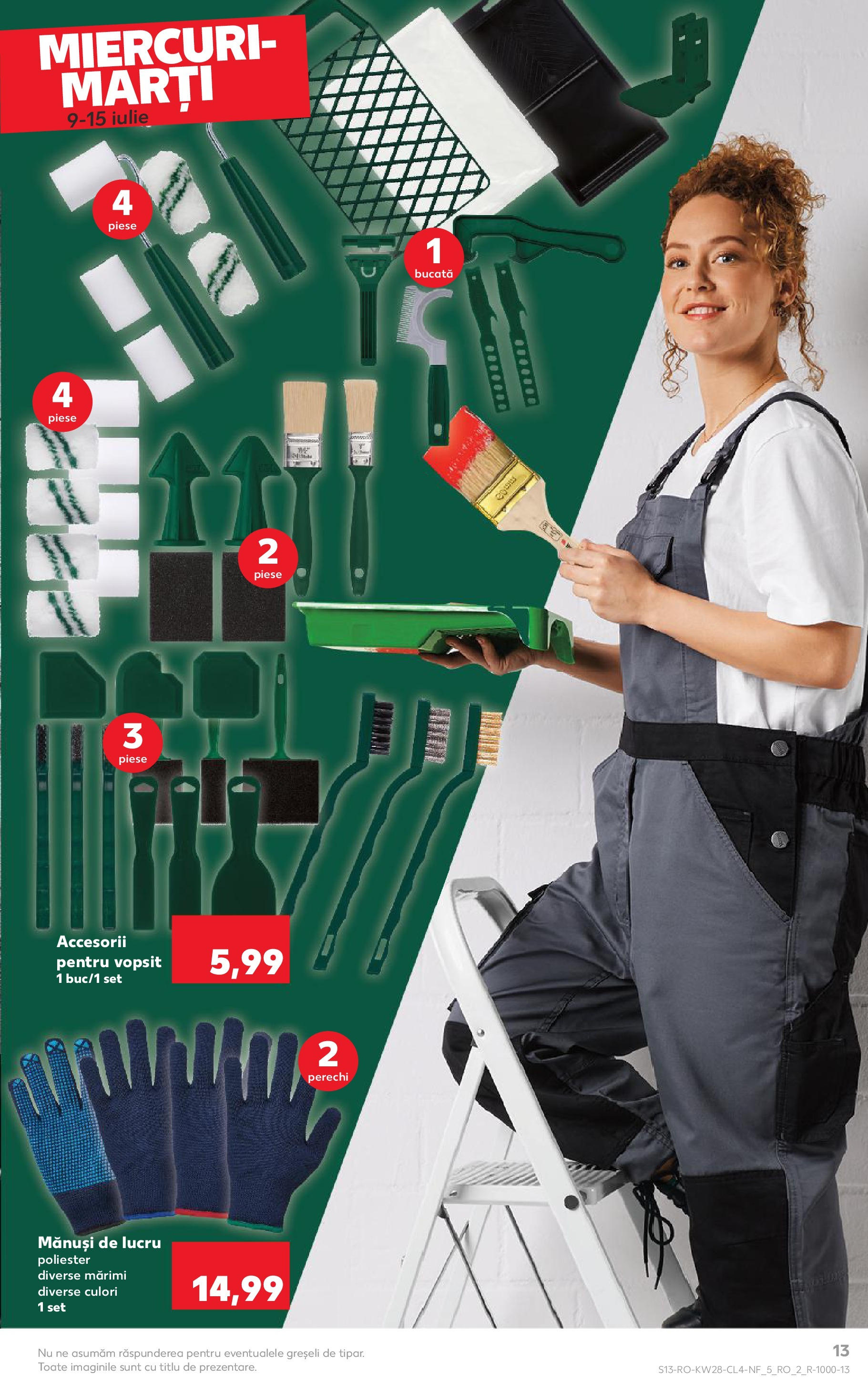 Catalog Kaufland - Râșnov Nonfood 09.07.2025 - Revista si Oferta | Pagină: 13 | Produse: Mănuși, Mănuși de lucru
