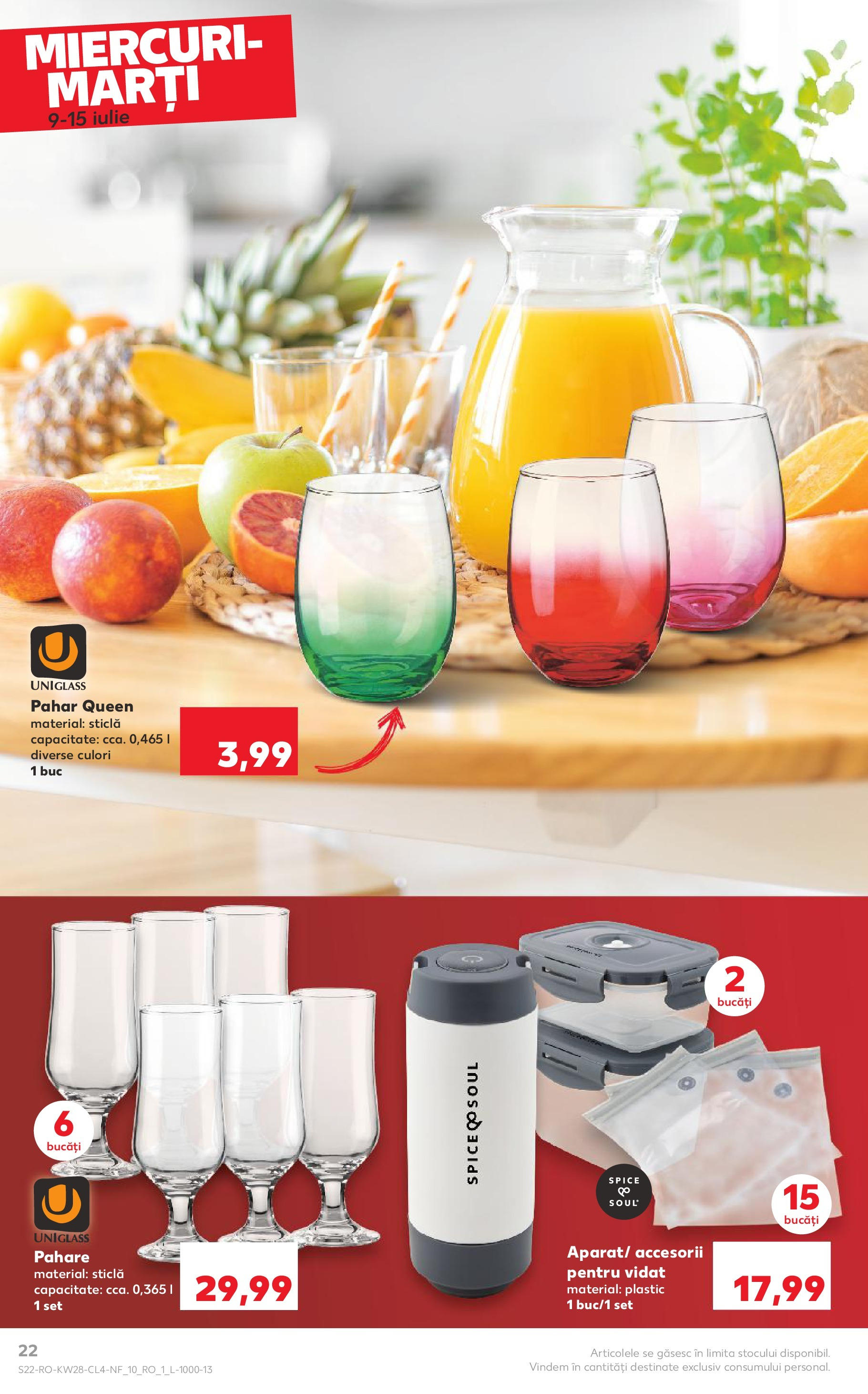 Catalog Kaufland - Râșnov Nonfood 09.07.2025 - Revista si Oferta | Pagină: 22 | Produse: Pahare