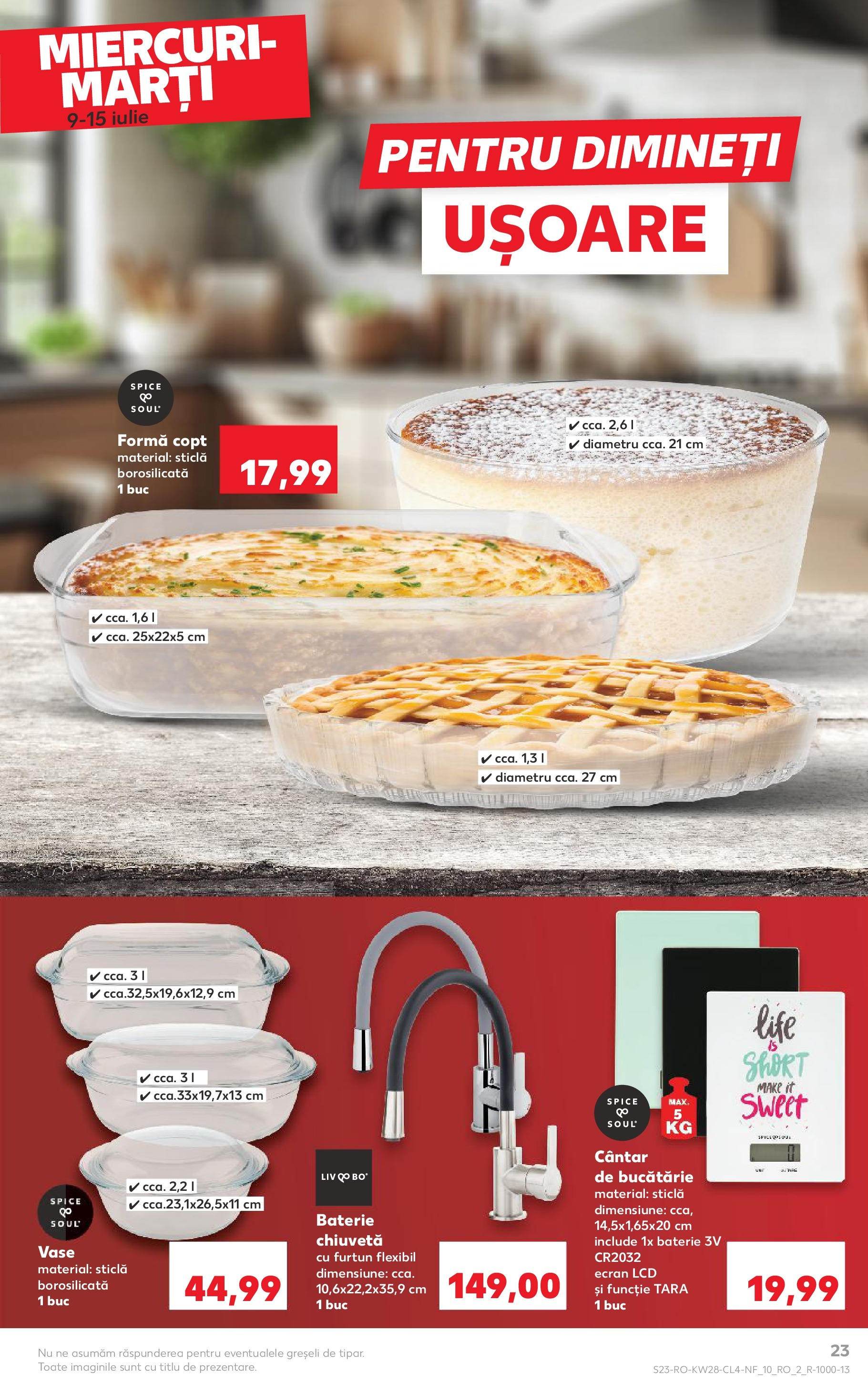 Catalog Kaufland - Râșnov Nonfood 09.07.2025 - Revista si Oferta | Pagină: 23 | Produse: Cântar, Bucătărie, Chiuvetă, Baterie