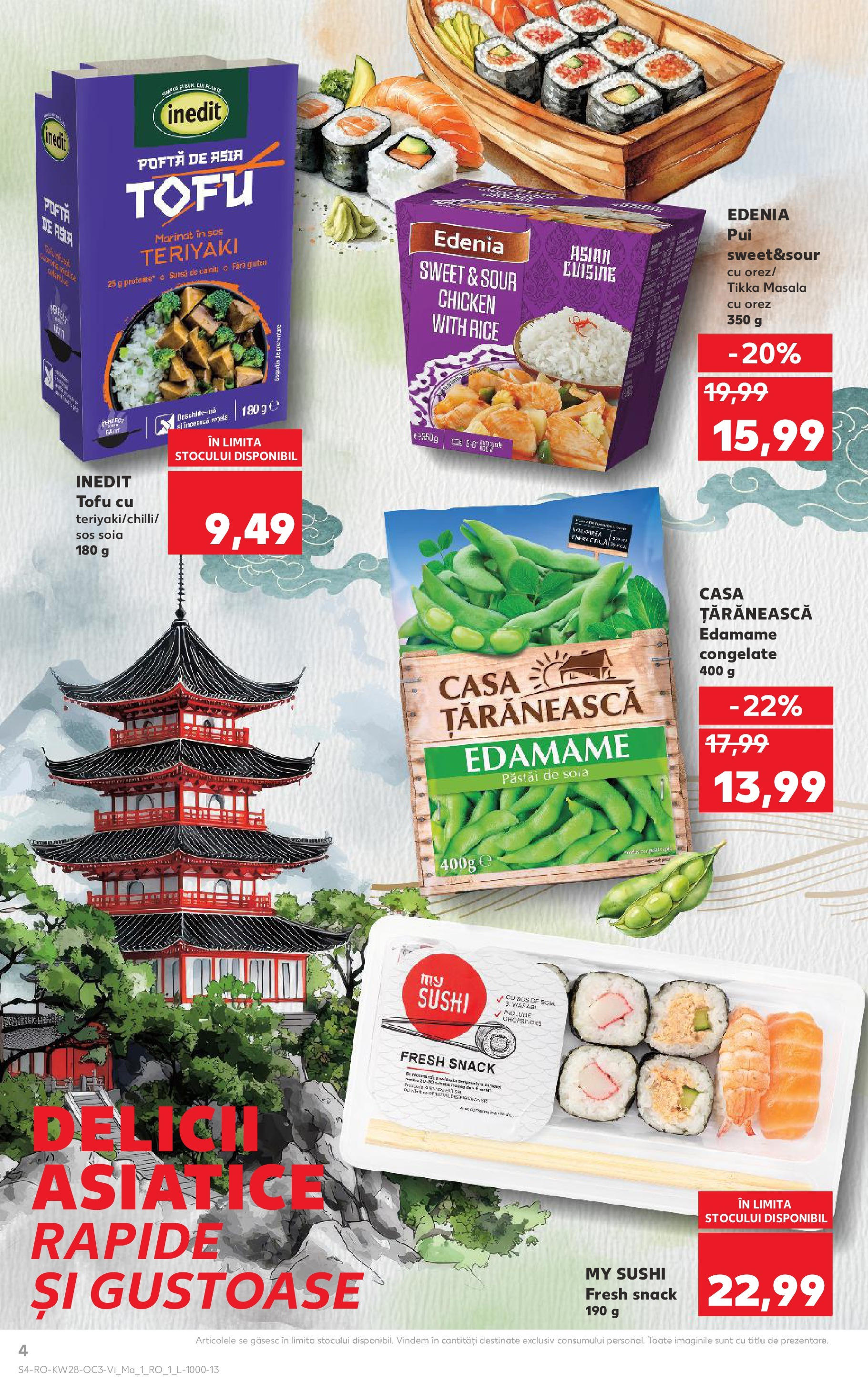 Catalog Kaufland - Deva 11.07.2025 - Revista si Oferta | Pagină: 4 | Produse: Sushi, Orez, Sos