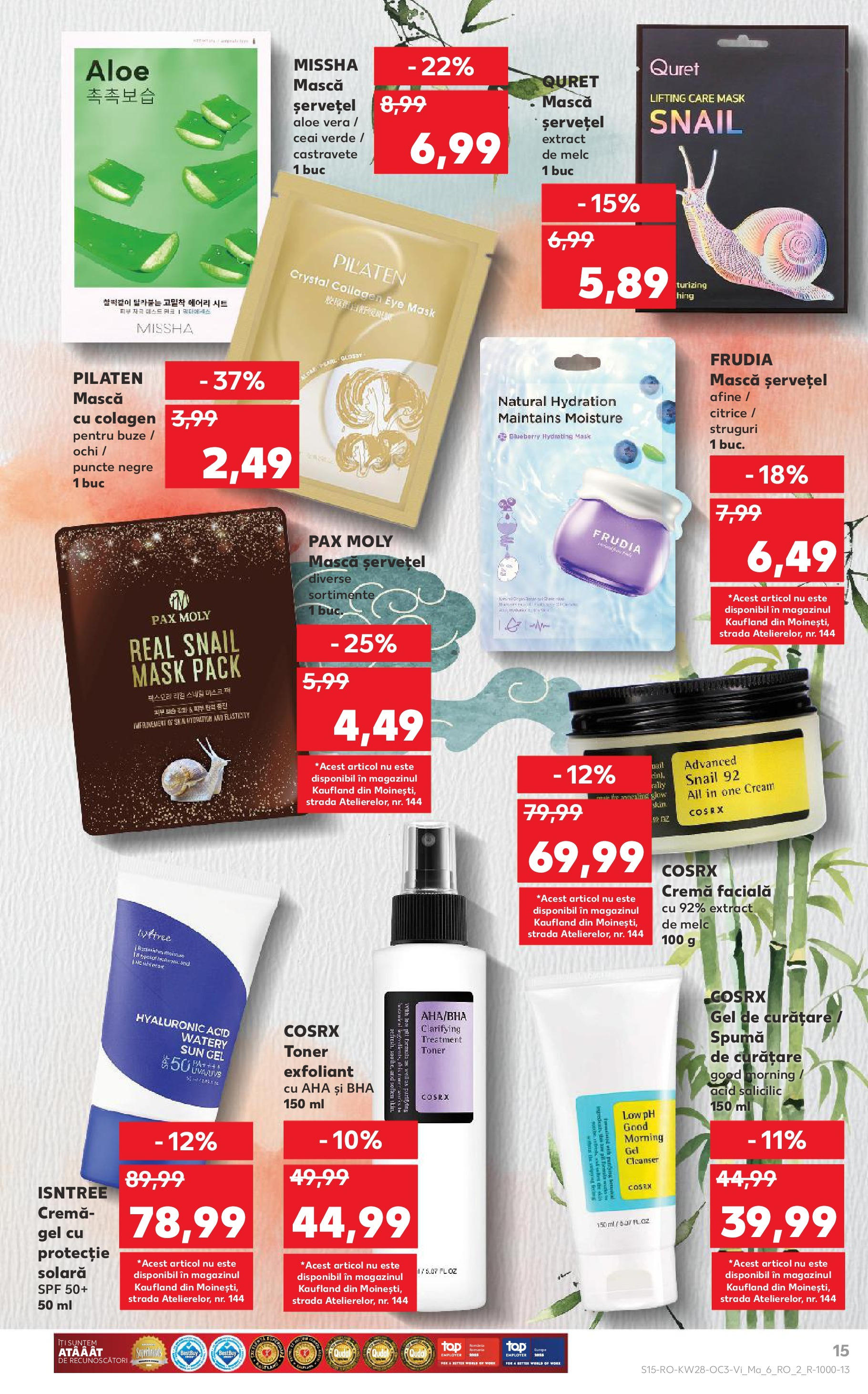 Catalog Kaufland - Deva 11.07.2025 - Revista si Oferta | Pagină: 15 | Produse: Struguri, Cremă, Protecție solară, Ceai
