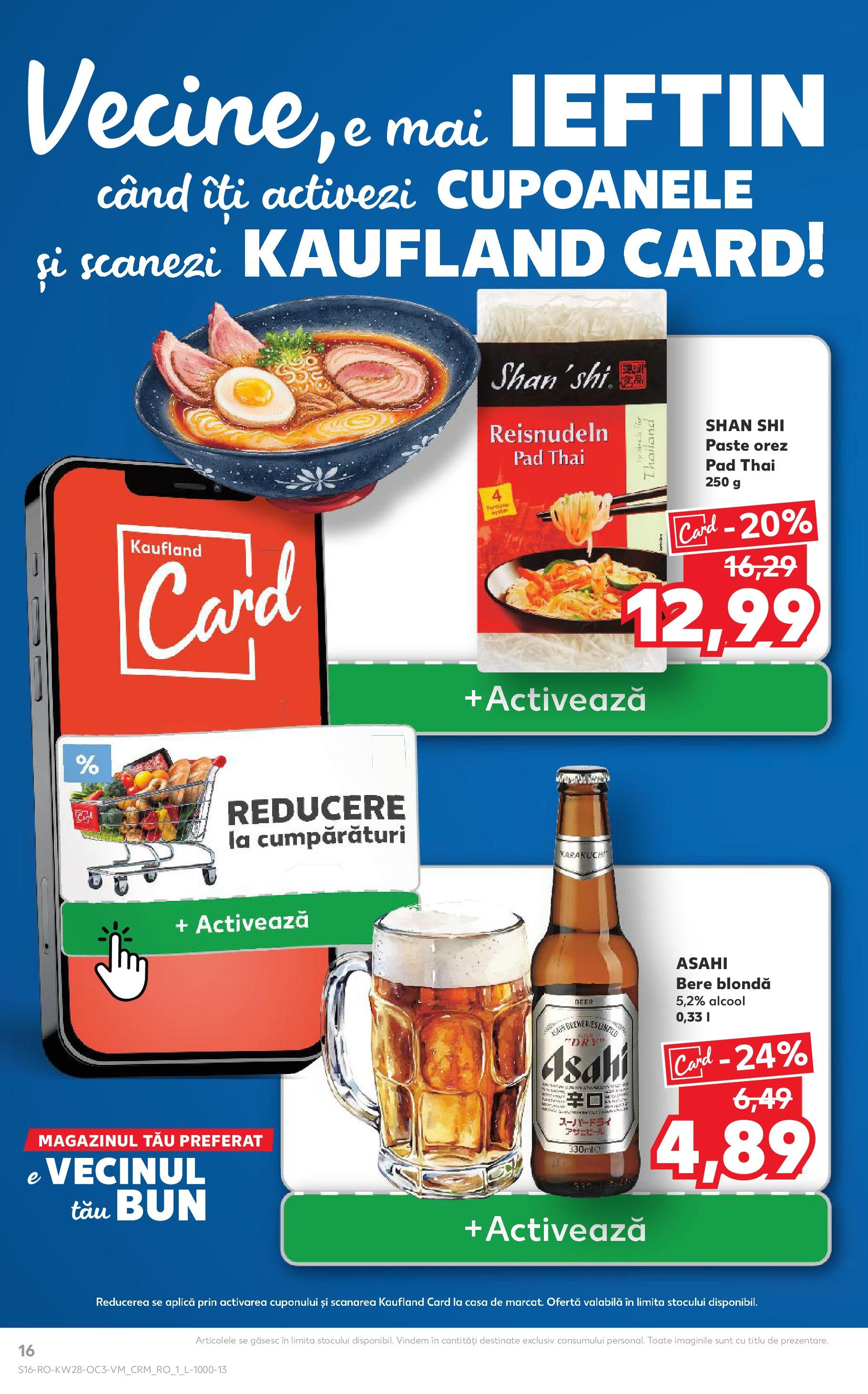 Catalog Kaufland - Deva 11.07.2025 - Revista si Oferta | Pagină: 16 | Produse: Bere, Orez, Paste