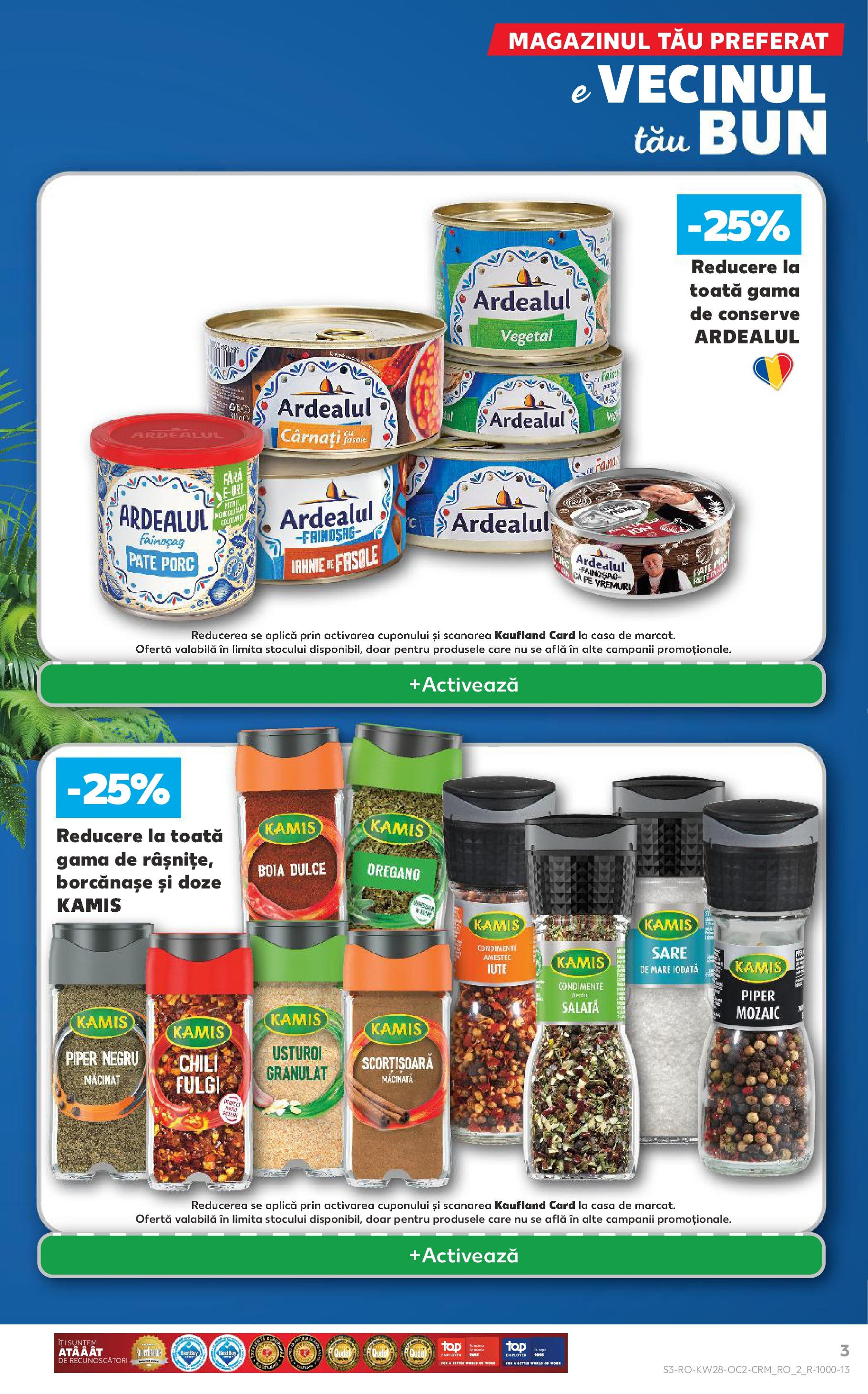 Kaufland - Catalog Kaufland până în data de 15.07.2025 08.07.2025 || Revista si Oferte | Pagină: 3 | Produse: Pate, Fulgi, Salată, Cârnați Kaufland - Catalog Kaufland până în data de 15.07.2025 08.07.2025 - Revista si Oferta | Pagină: 3 | Produse: Pate, Fulgi, Salată, Cârnați