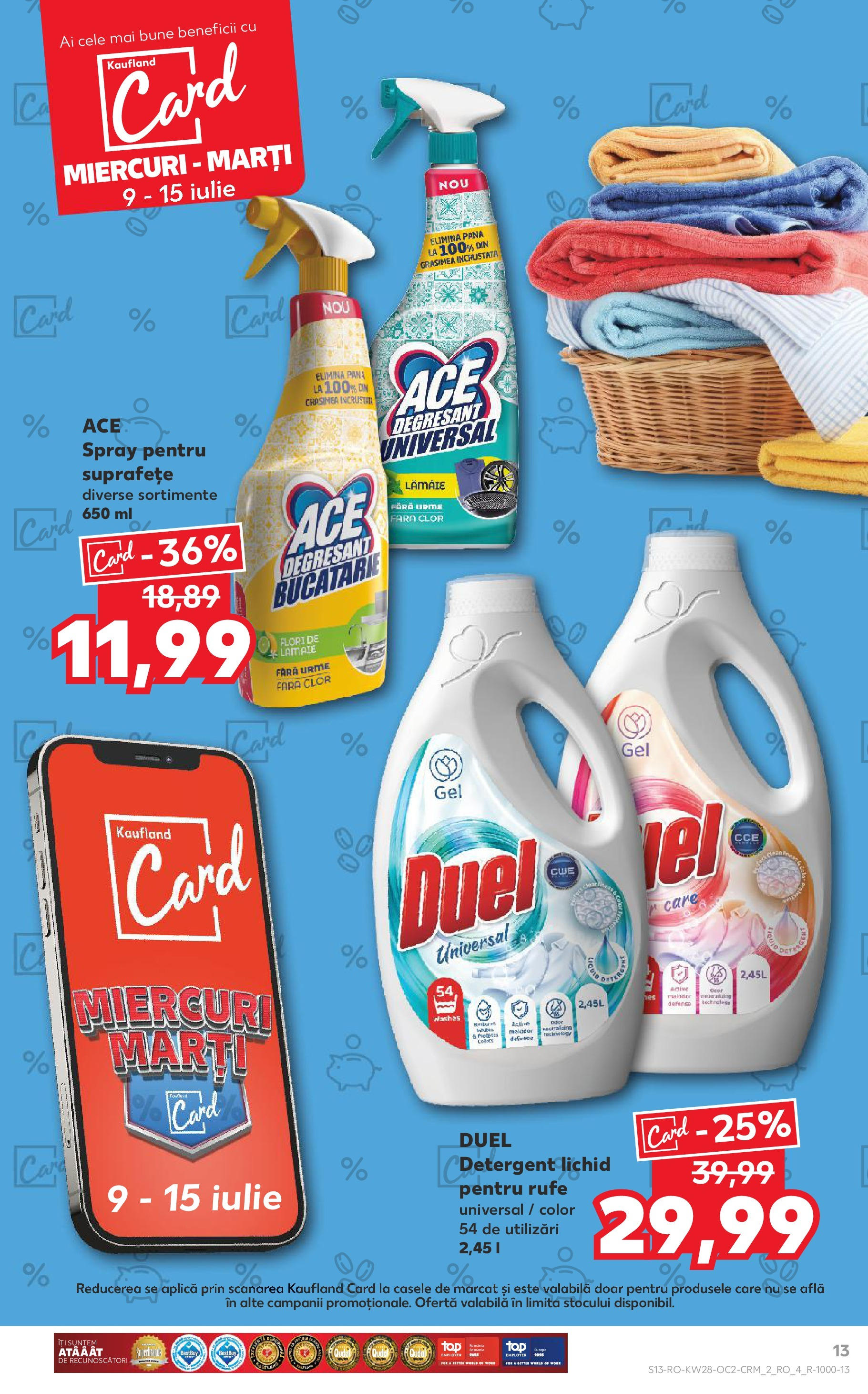 Kaufland - Catalog Kaufland până în data de 15.07.2025 08.07.2025 || Revista si Oferte | Pagină: 13 | Produse: Bucătărie, Detergent, Lămâie Kaufland - Catalog Kaufland până în data de 15.07.2025 08.07.2025 - Revista si Oferta | Pagină: 13 | Produse: Bucătărie, Detergent, Lămâie