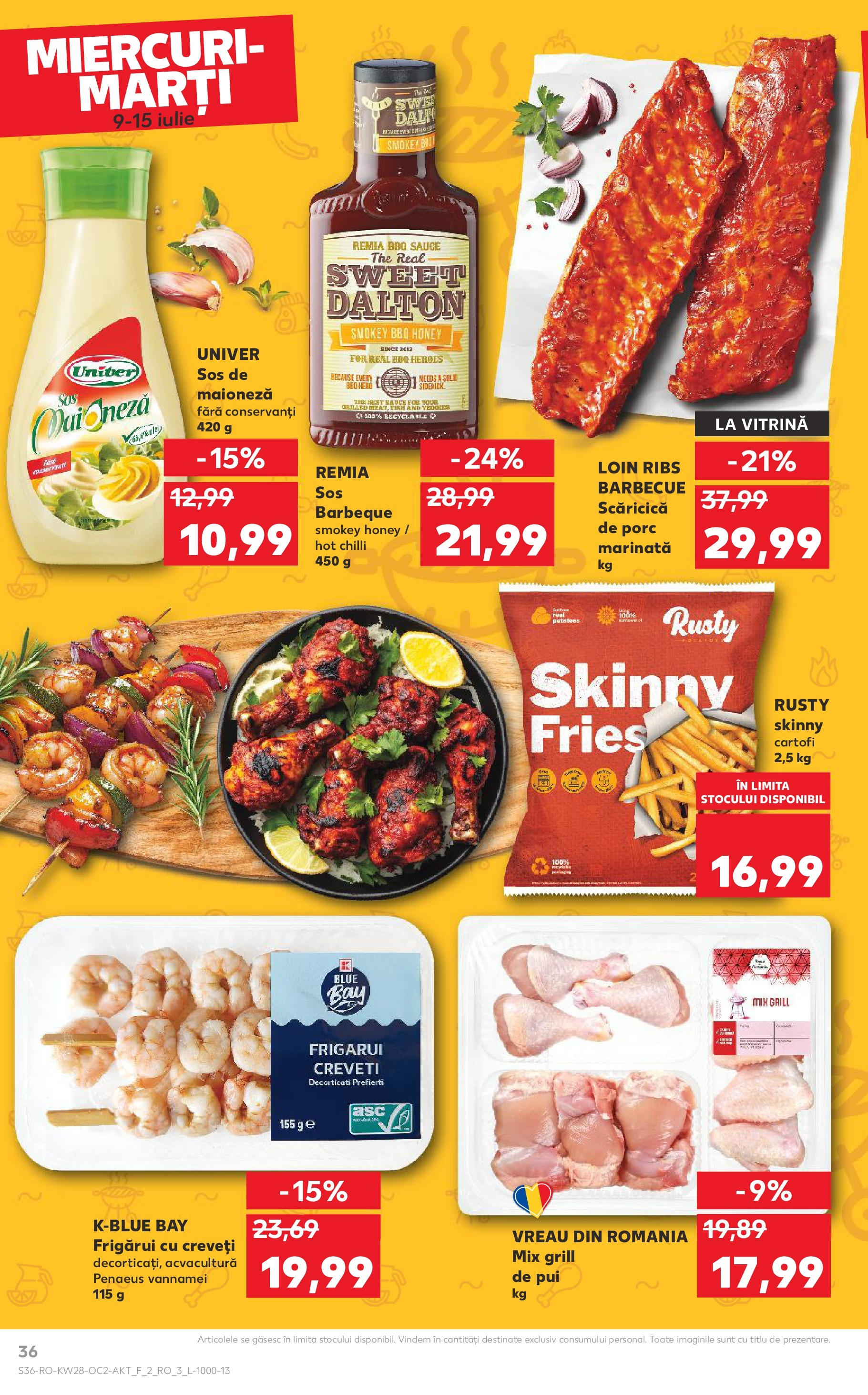 Kaufland - Catalog Kaufland până în data de 15.07.2025 08.07.2025 || Revista si Oferte | Pagină: 36 | Produse: Grill, Hacıyatmaz Kedi Oyuncağı, Cartofi, Sos Kaufland - Catalog Kaufland până în data de 15.07.2025 08.07.2025 - Revista si Oferta | Pagină: 36 | Produse: Grill, Hacıyatmaz Kedi Oyuncağı, Cartofi, Sos