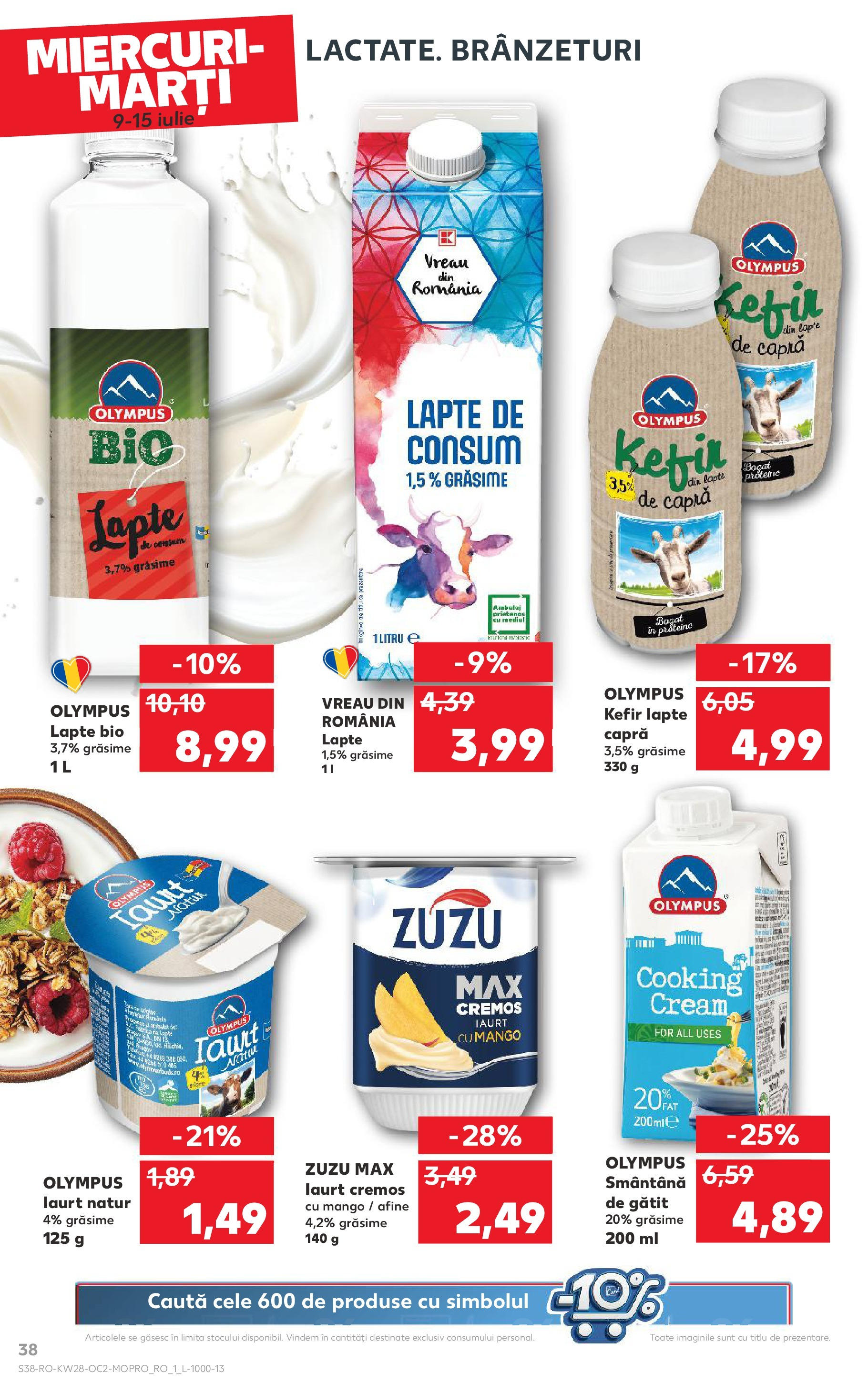 Kaufland - Catalog Kaufland până în data de 15.07.2025 08.07.2025 || Revista si Oferte | Pagină: 38 | Produse: Şerit ödül, Afine, Lapte, Mango Kaufland - Catalog Kaufland până în data de 15.07.2025 08.07.2025 - Revista si Oferta | Pagină: 38 | Produse: Şerit ödül, Afine, Lapte, Mango