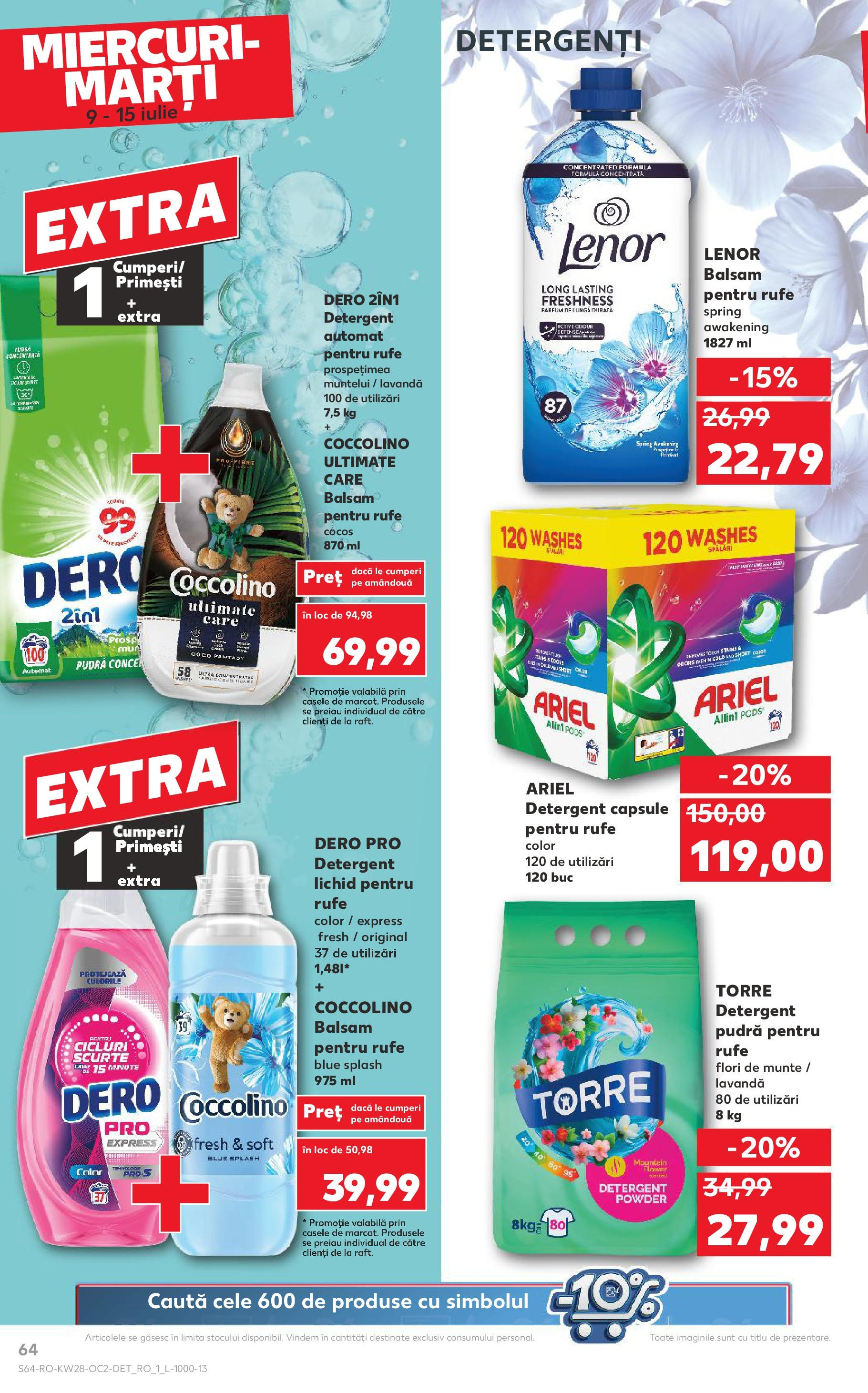 Kaufland - Catalog Kaufland până în data de 15.07.2025 08.07.2025 || Revista si Oferte | Pagină: 64 | Produse: Pudră, Balsam, Yorgan, Detergent Kaufland - Catalog Kaufland până în data de 15.07.2025 08.07.2025 - Revista si Oferta | Pagină: 64 | Produse: Pudră, Balsam, Yorgan, Detergent
