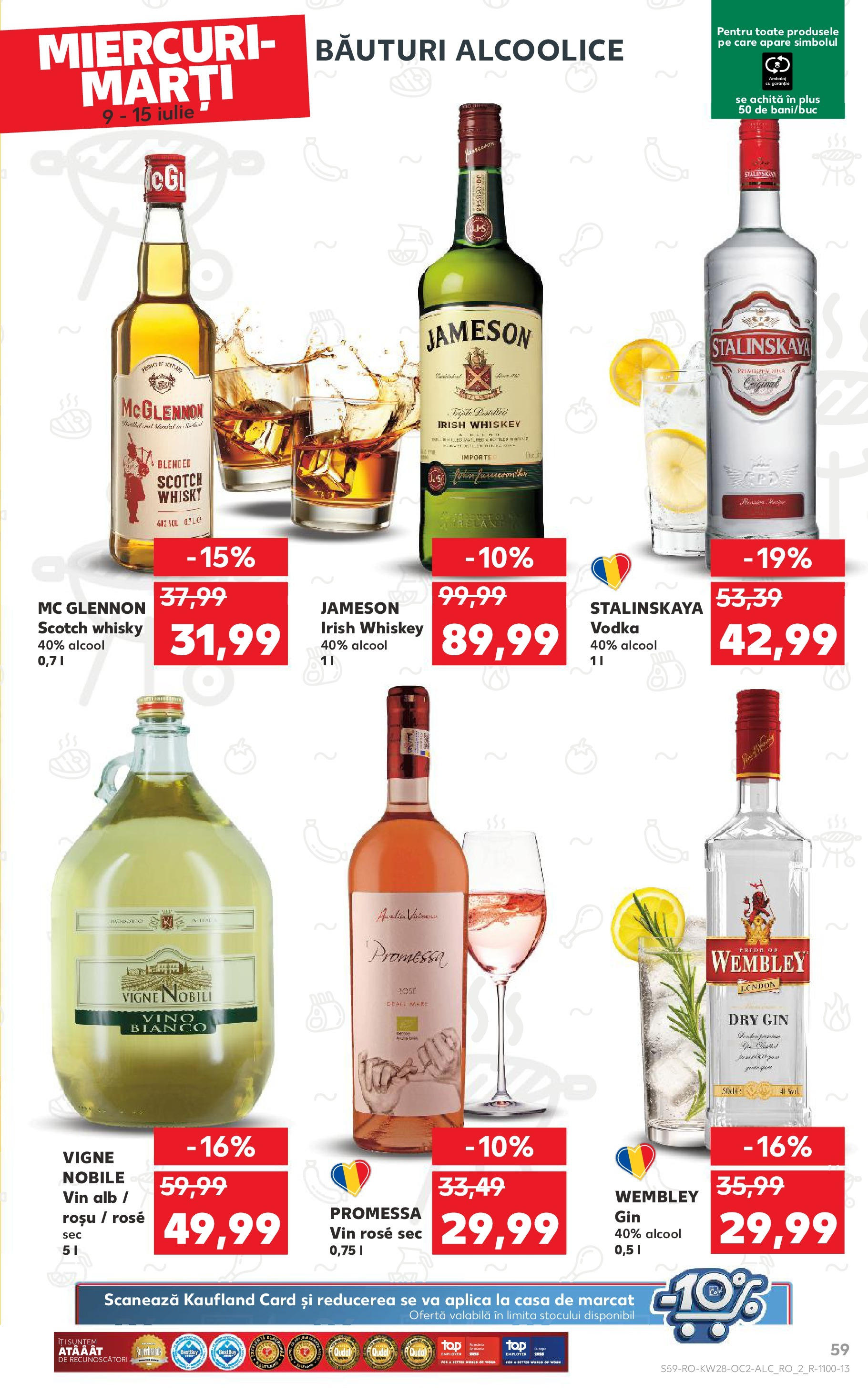 Kaufland - Catalog Kaufland până în data de 15.07.2025 08.07.2025 || Revista si Oferte | Pagină: 59 | Produse: Vin, Mere, Gin, Whiskey Kaufland - Catalog Kaufland până în data de 15.07.2025 08.07.2025 - Revista si Oferta | Pagină: 59 | Produse: Vin, Mere, Gin, Whiskey