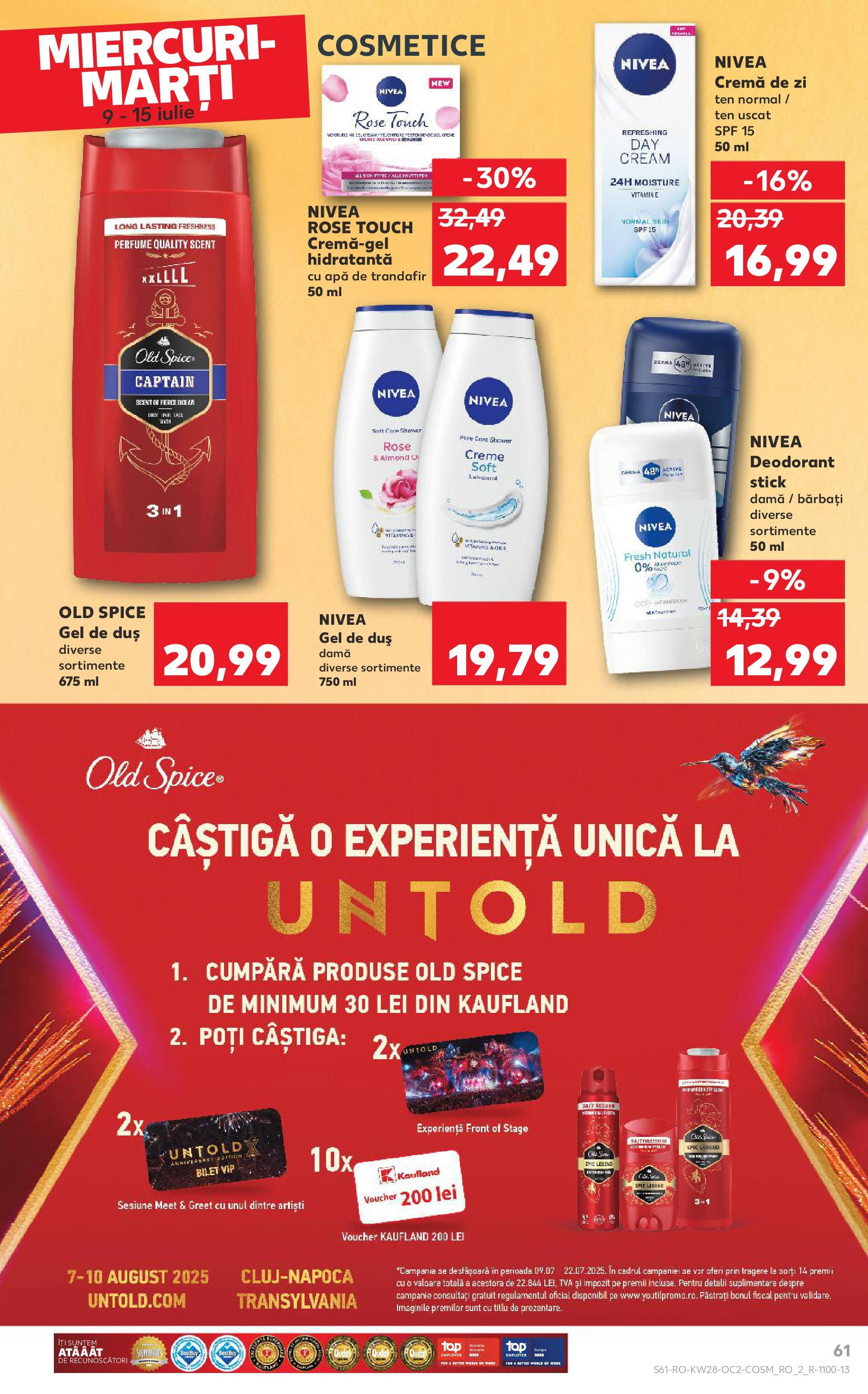Catalog Kaufland - Ploieşti 09.07.2025 || Revista si Oferte | Pagină: 61 | Produse: Kısırlaştırılmış Kedi Maması, Duș, Cremă, Apă Catalog Kaufland - Ploieşti 09.07.2025 - Revista si Oferta | Pagină: 61 | Produse: Kısırlaştırılmış Kedi Maması, Duș, Cremă, Apă