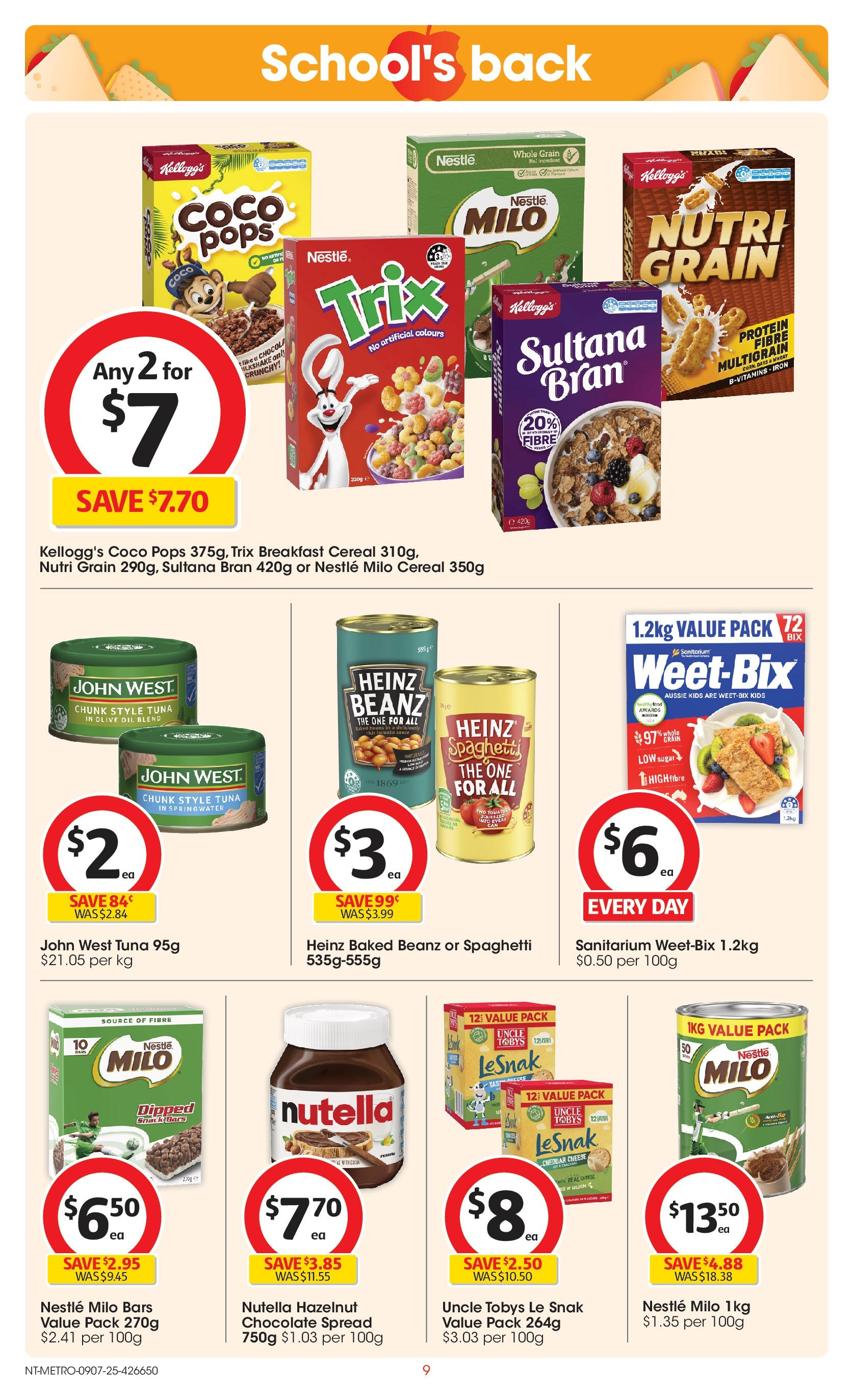 ﻿﻿Coles catalogue valid from 09/07/2025 > Online Australia | Page: 9 | Products: Cheese, Oil, Chocolate, Olive oil