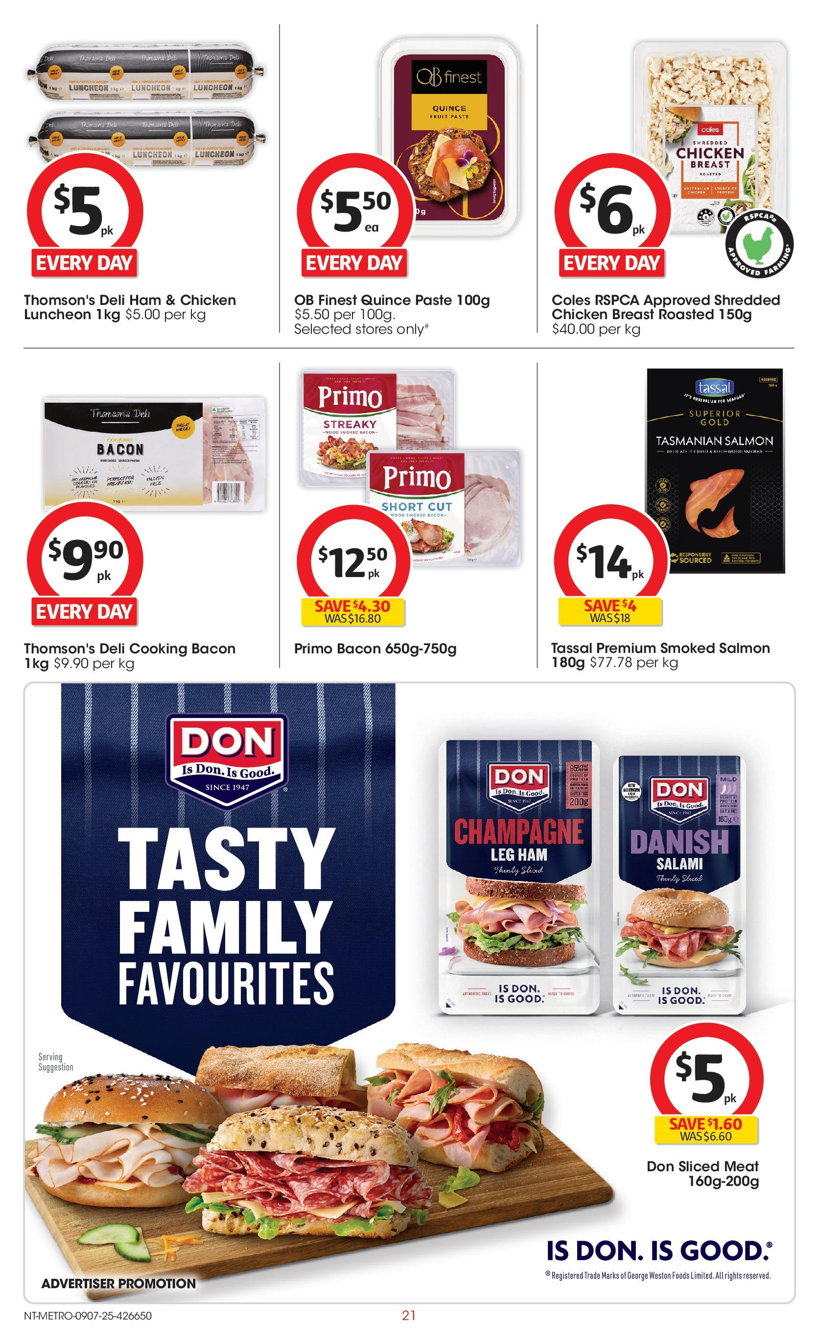 ﻿﻿Coles catalogue valid from 09/07/2025 > Online Australia | Page: 21 | Products: Bacon, Salami, Ham, Meat