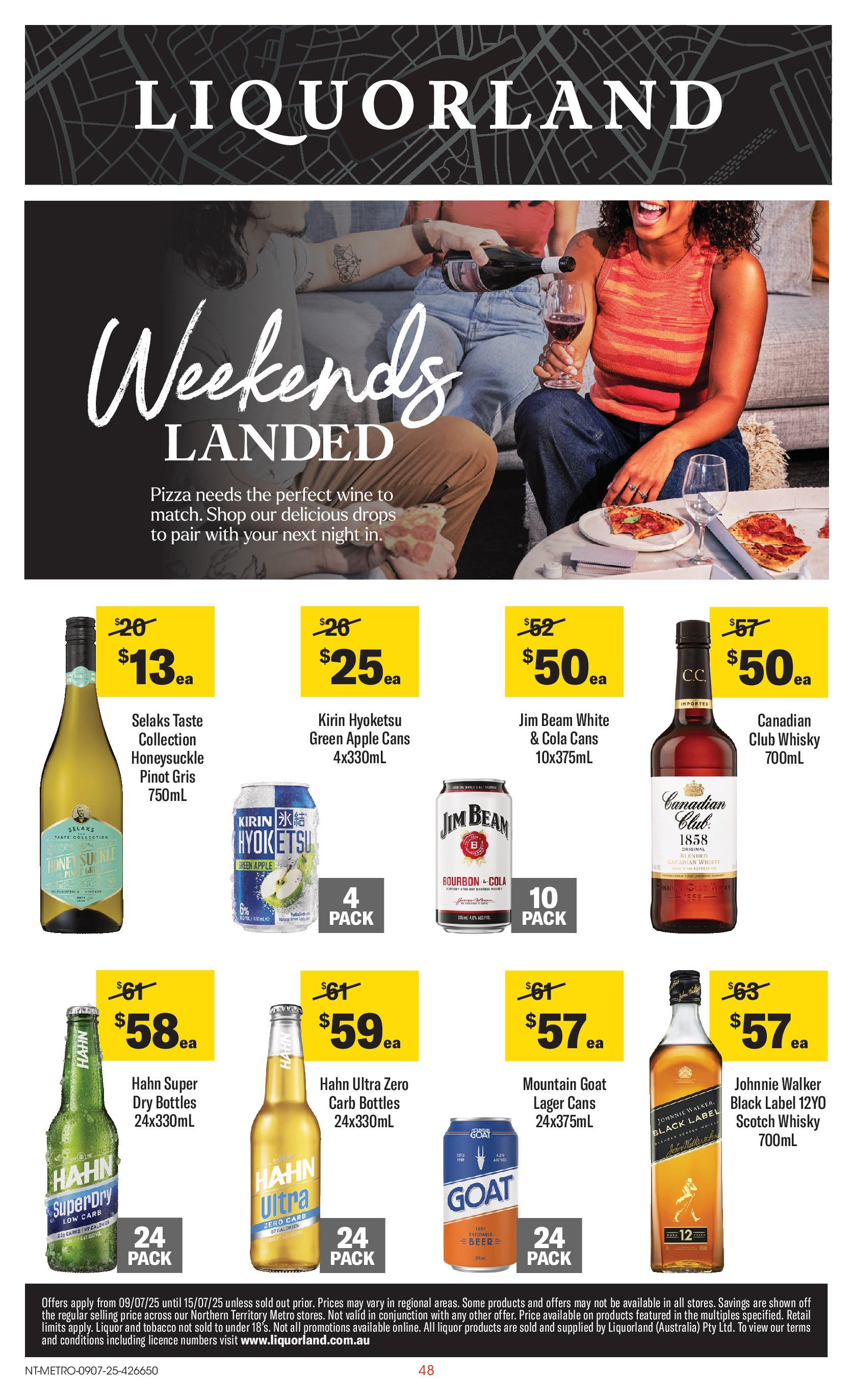 ﻿﻿Coles catalogue valid from 09/07/2025 > Online Australia | Page: 48 | Products: Pizza, Wine, Scotch