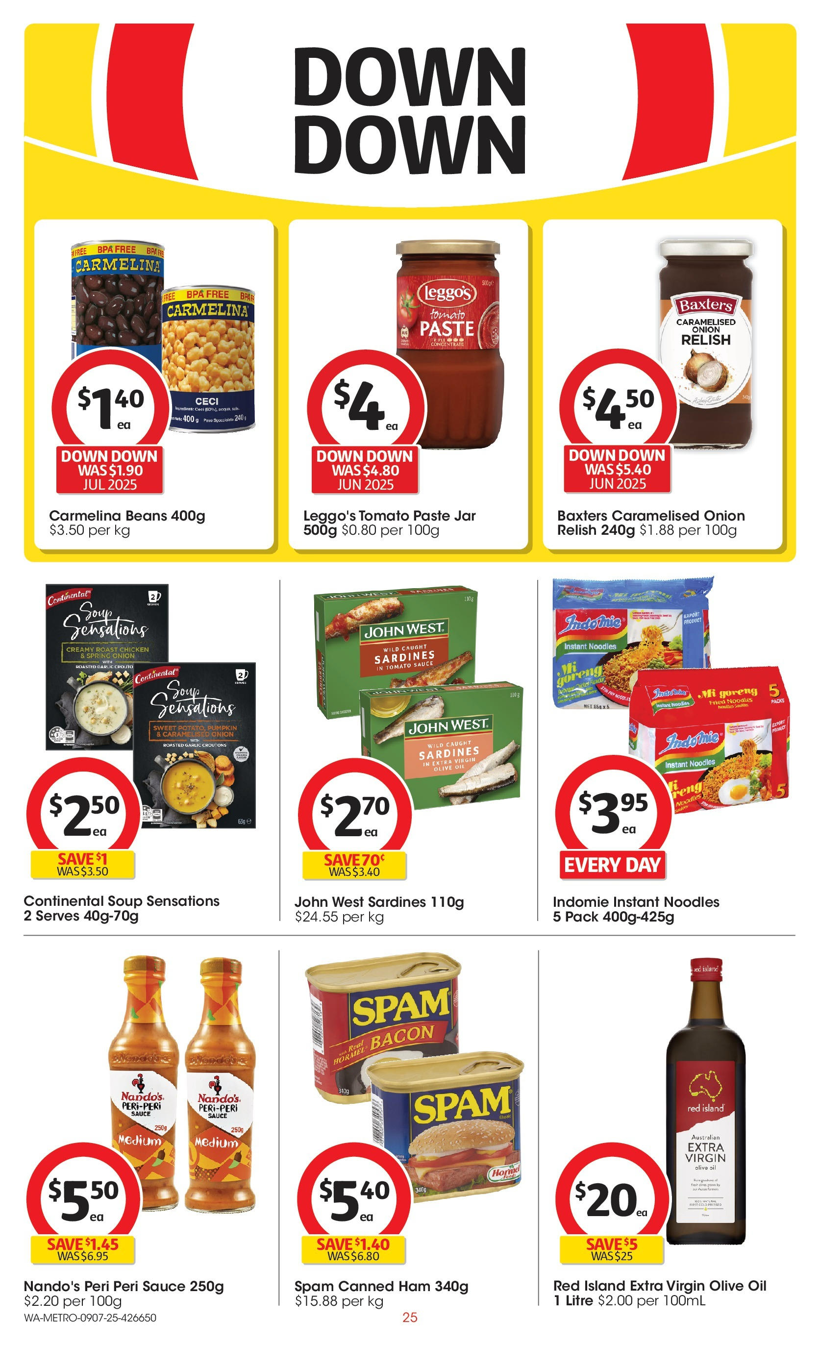 ﻿﻿Coles catalogue valid from 09/07/2025 > Online Australia | Page: 25 | Products: Oil, Olive oil, Sauce, Garlic