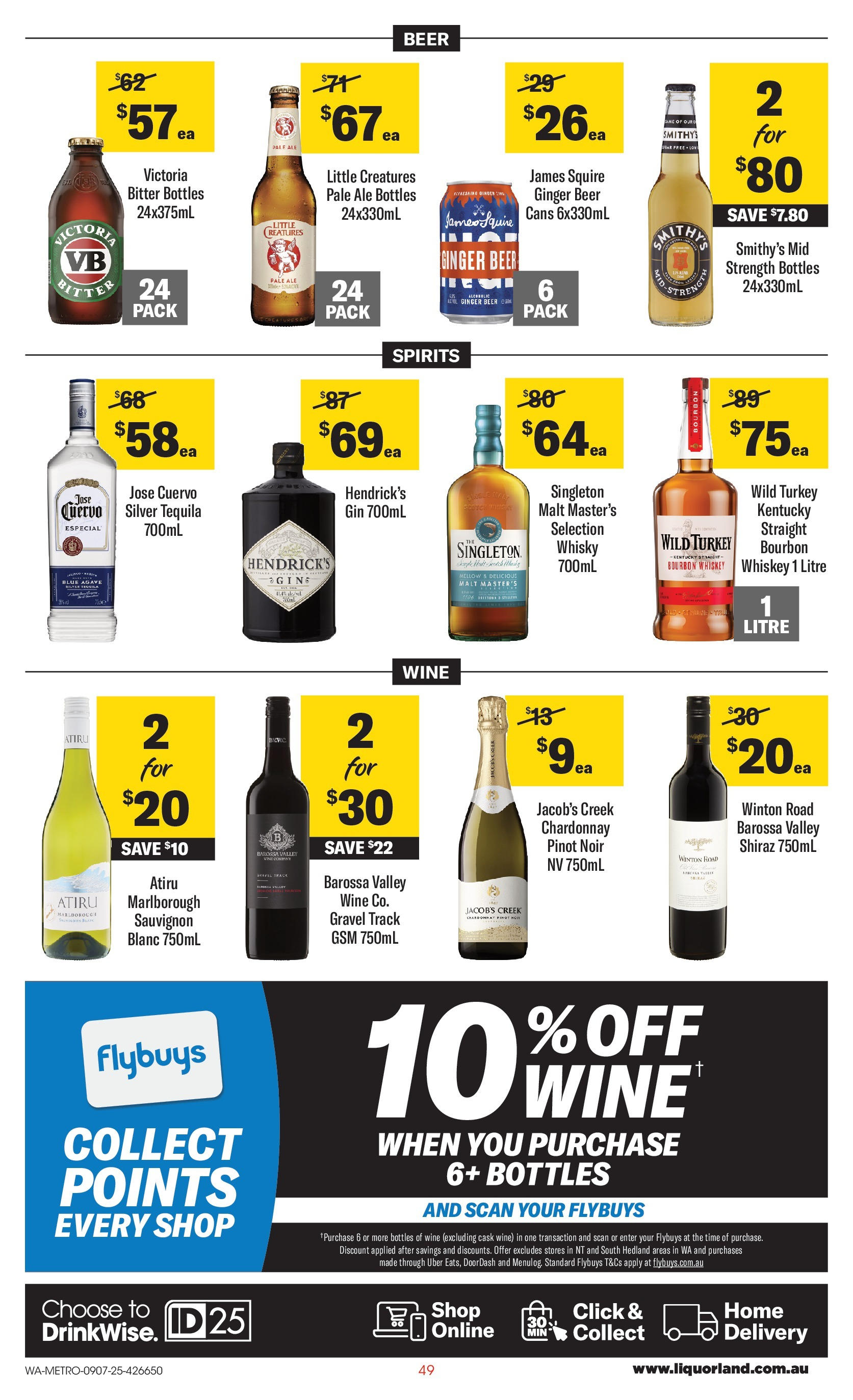 ﻿﻿Coles catalogue valid from 09/07/2025 > Online Australia | Page: 49 | Products: Wine, Beer, Whiskey, Turkey