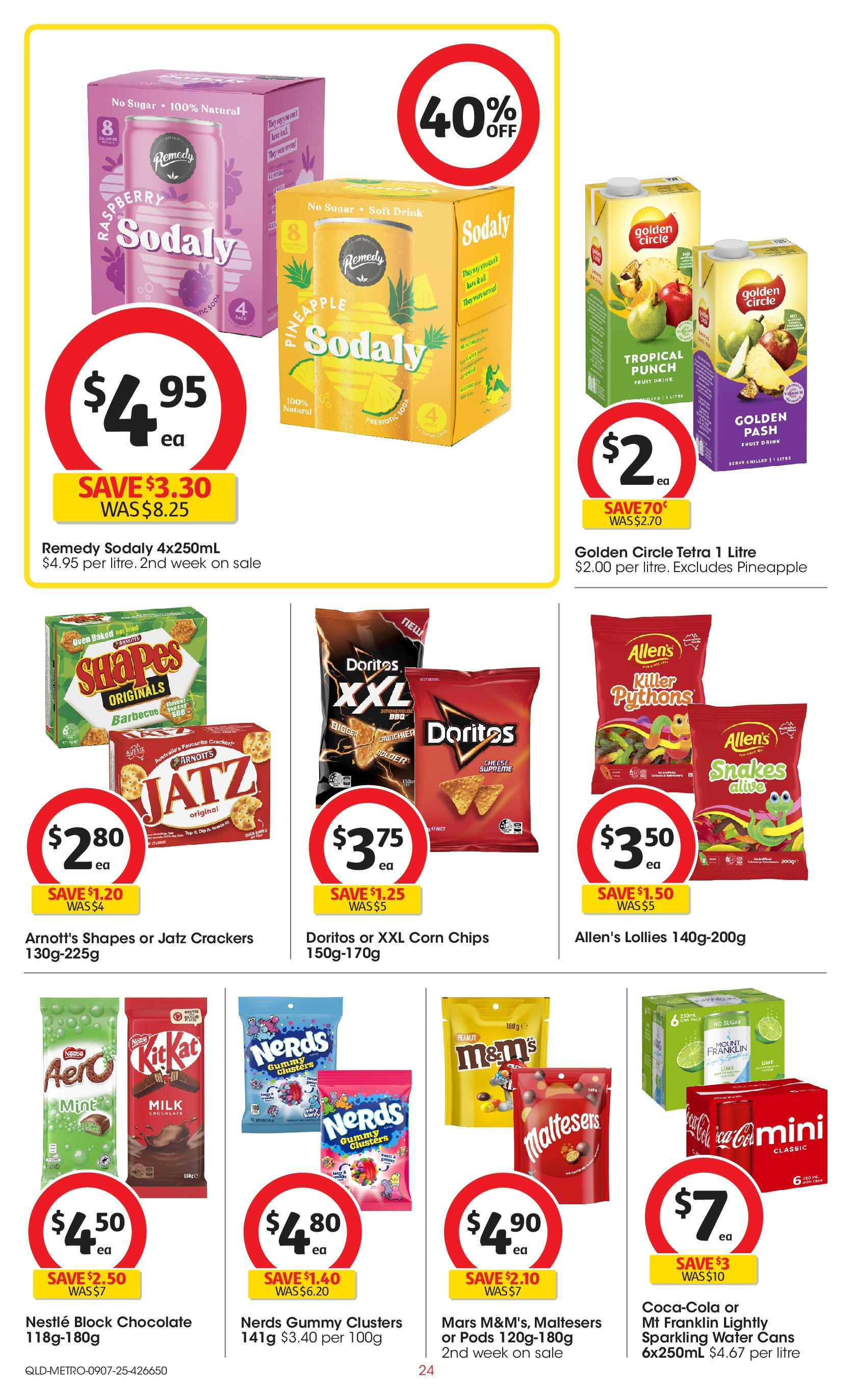 ﻿﻿Coles catalogue valid from 09/07/2025 > Online Australia | Page: 24 | Products: Milk, Chocolate, Pineapple, Lime