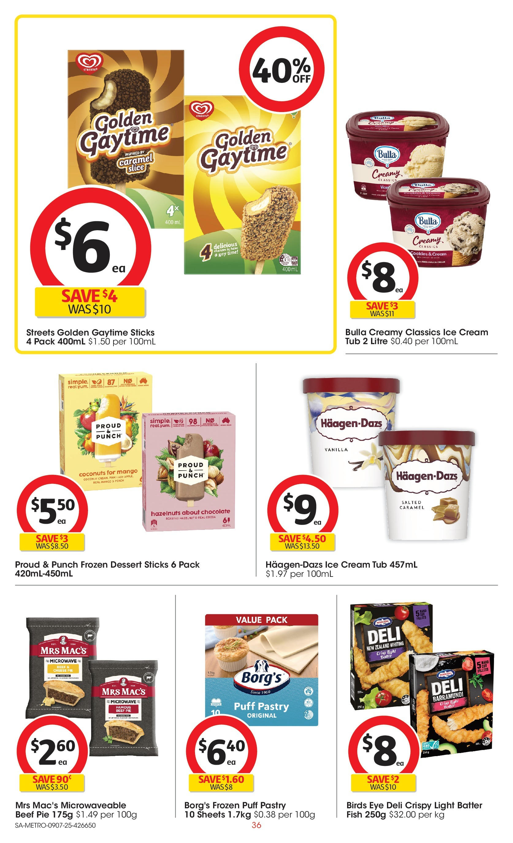 ﻿﻿Coles catalogue valid from 09/07/2025 > Online Australia | Page: 36 | Products: Pizza, Chips, Steak, Seafood