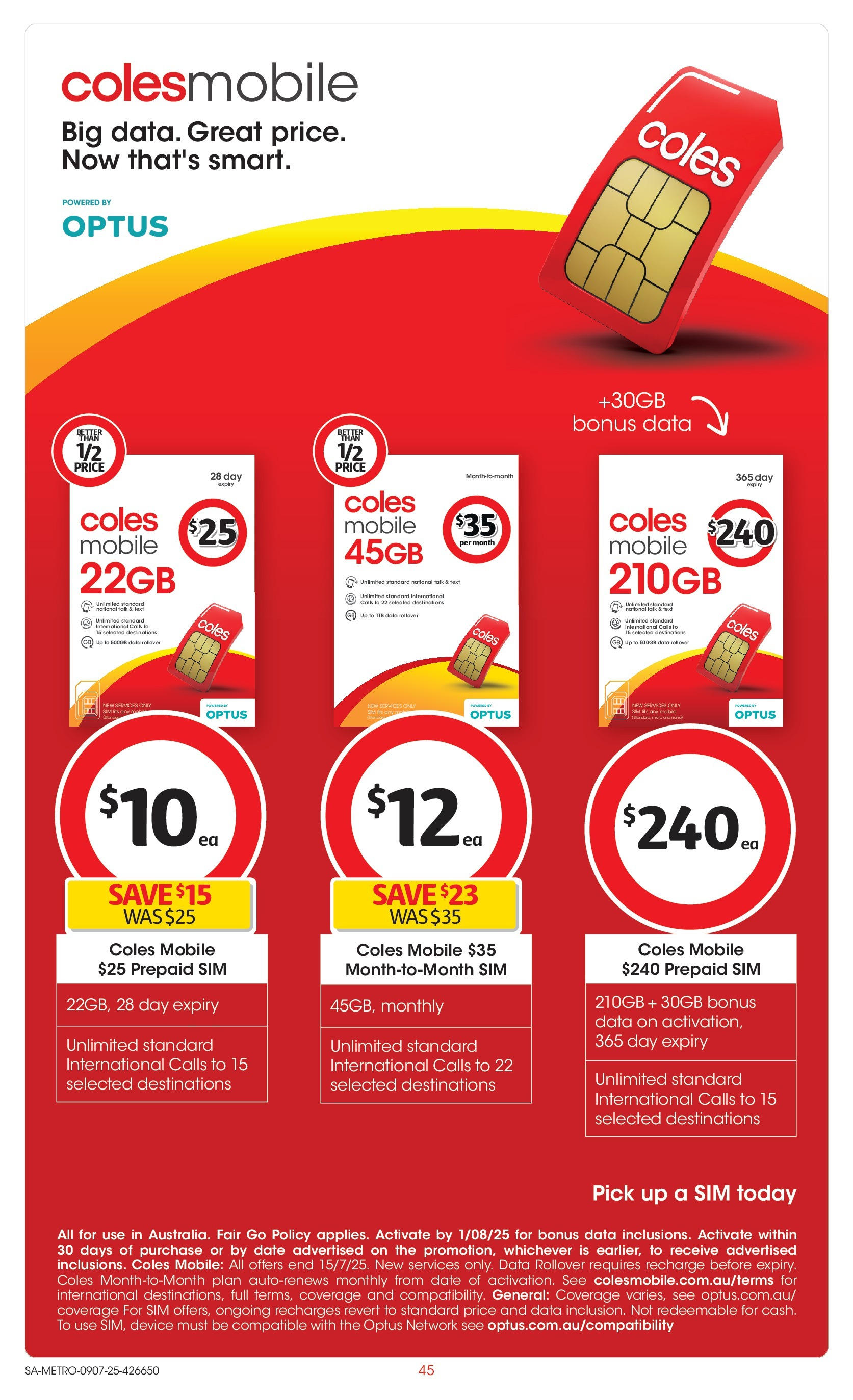 ﻿﻿Coles catalogue valid from 09/07/2025 > Online Australia | Page: 45 | Products: Bikini, Decor, Light, Batteries