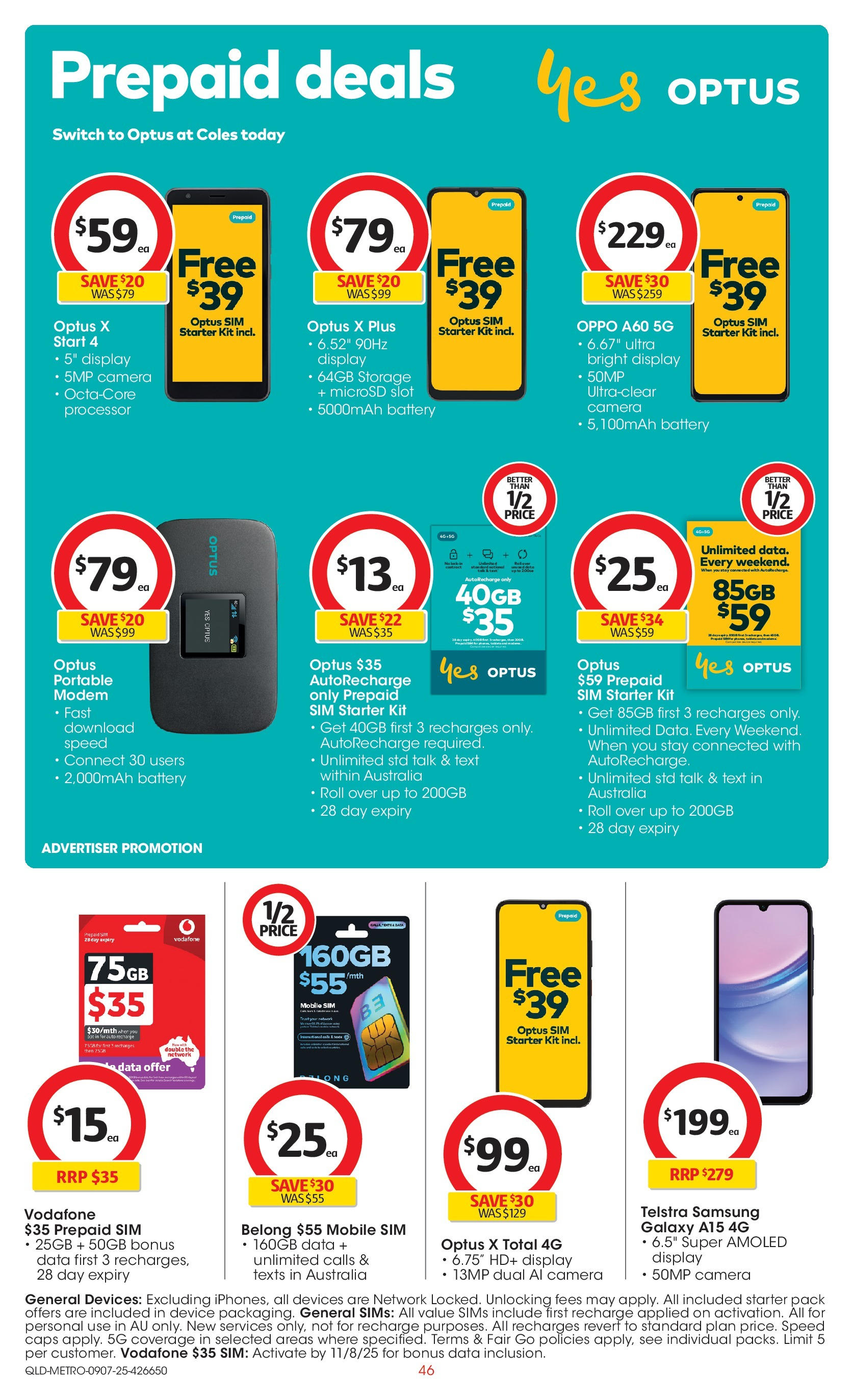 ﻿﻿Coles catalogue valid from 09/07/2025 > Online Australia | Page: 46 | Products: Battery, Device, Camera, Mobile