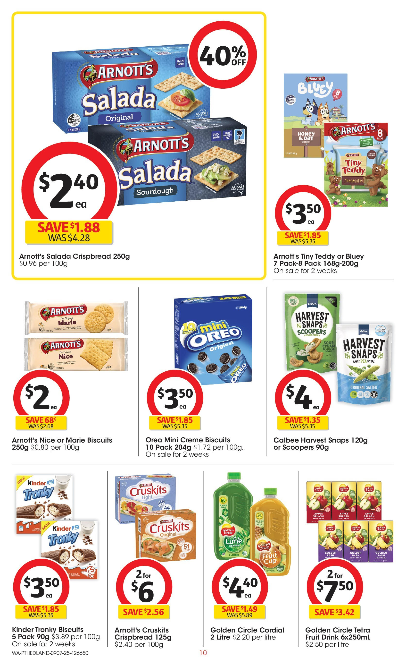 ﻿﻿Coles catalogue valid from 09/07/2025 > Online Australia | Page: 10 | Products: Light, Chocolate, Honey, Oven