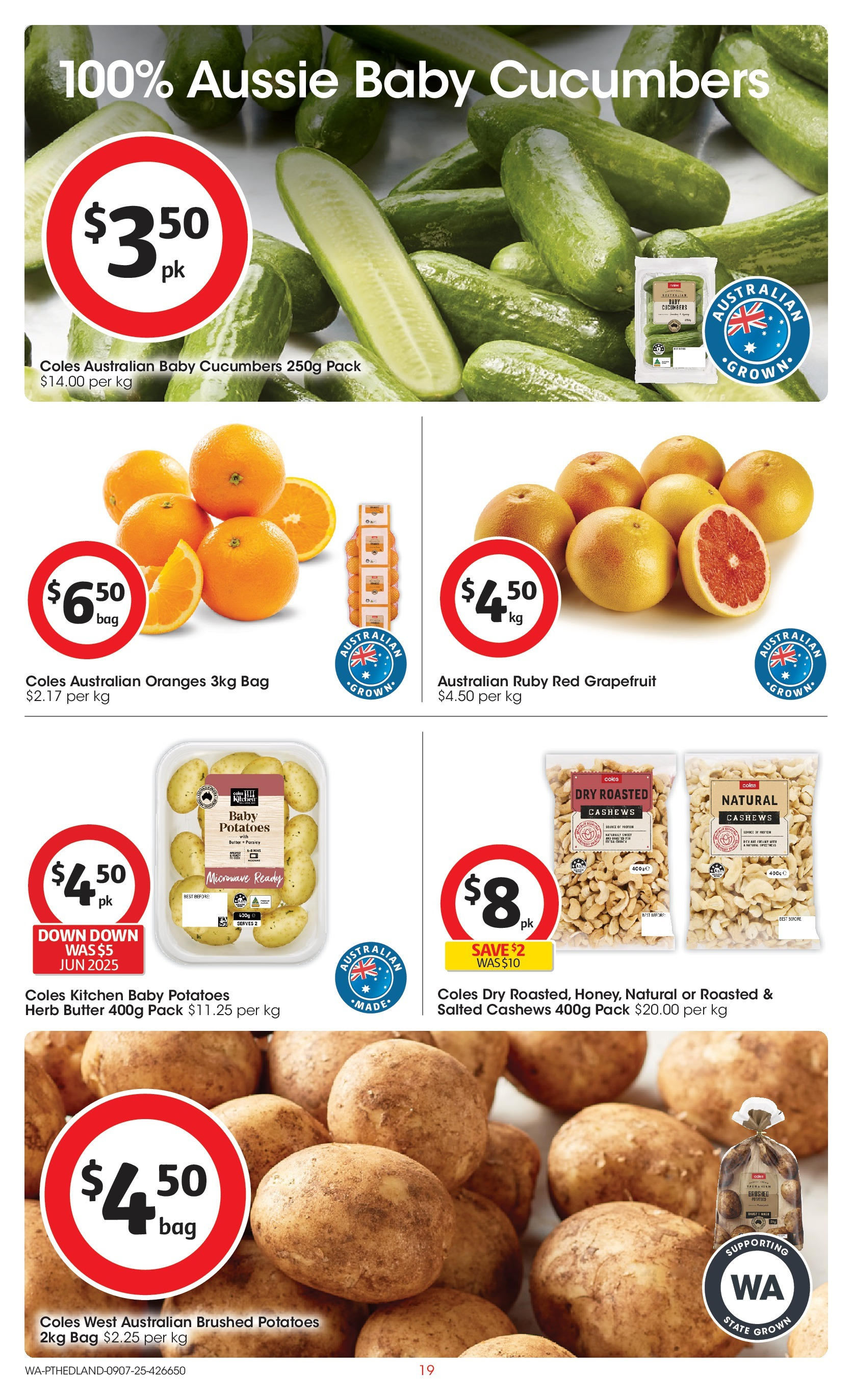 ﻿﻿Coles catalogue valid from 09/07/2025 > Online Australia | Page: 19 | Products: Butter, Oranges, Grapefruit, Microwave