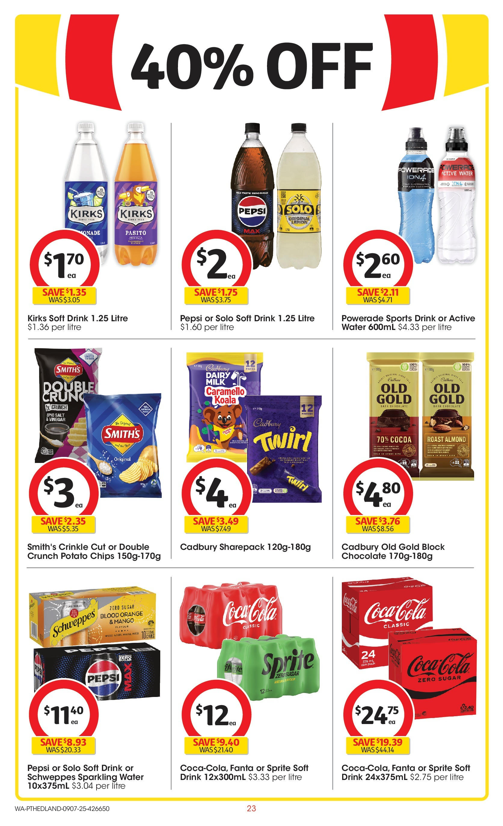 ﻿﻿Coles catalogue valid from 09/07/2025 > Online Australia | Page: 23 | Products: Dairy, Pepsi Zero, Salt, Mango