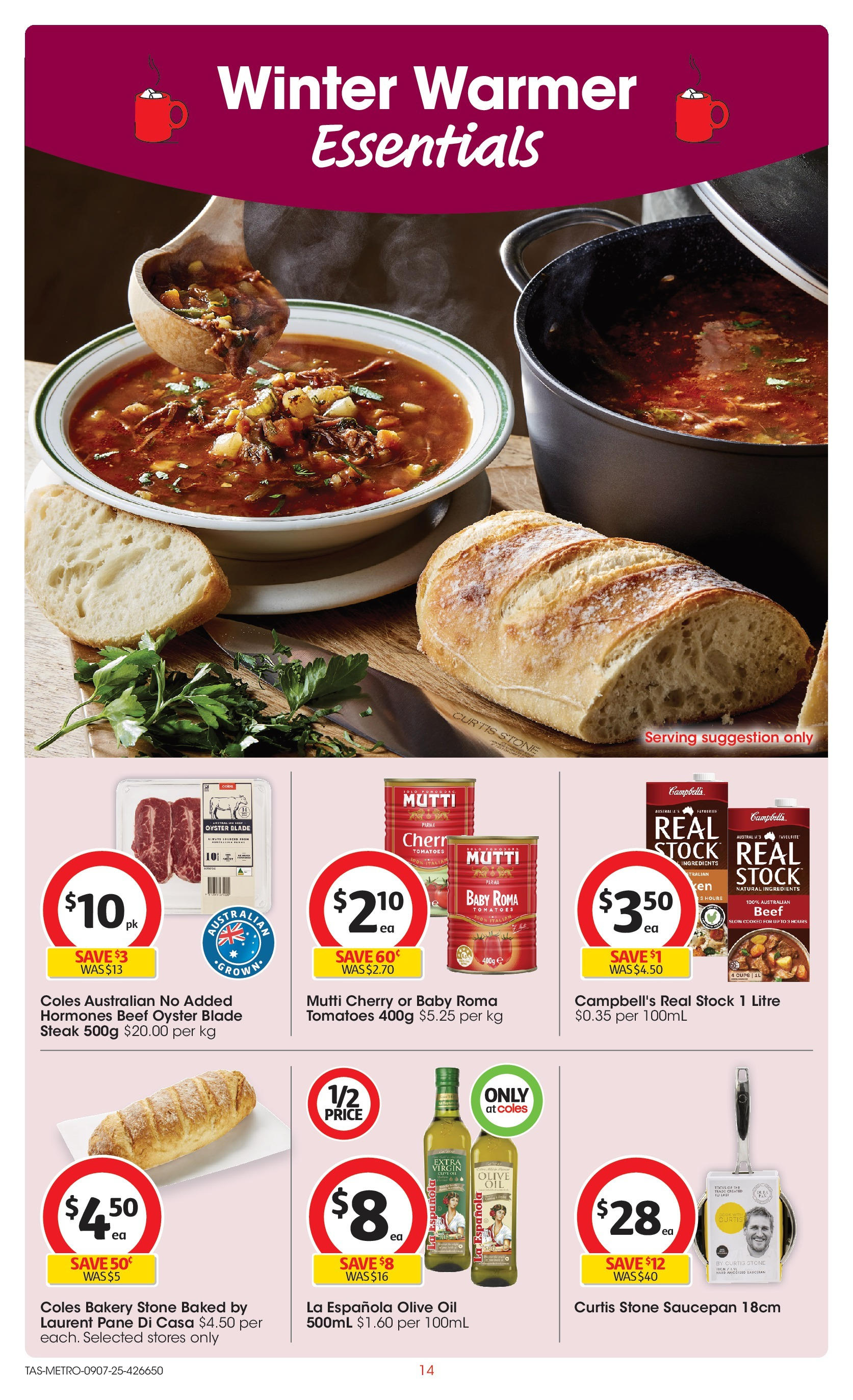 ﻿﻿Coles catalogue valid from 09/07/2025 > Online Australia | Page: 14 | Products: Oil, Tomatoes, Olive oil, Steak