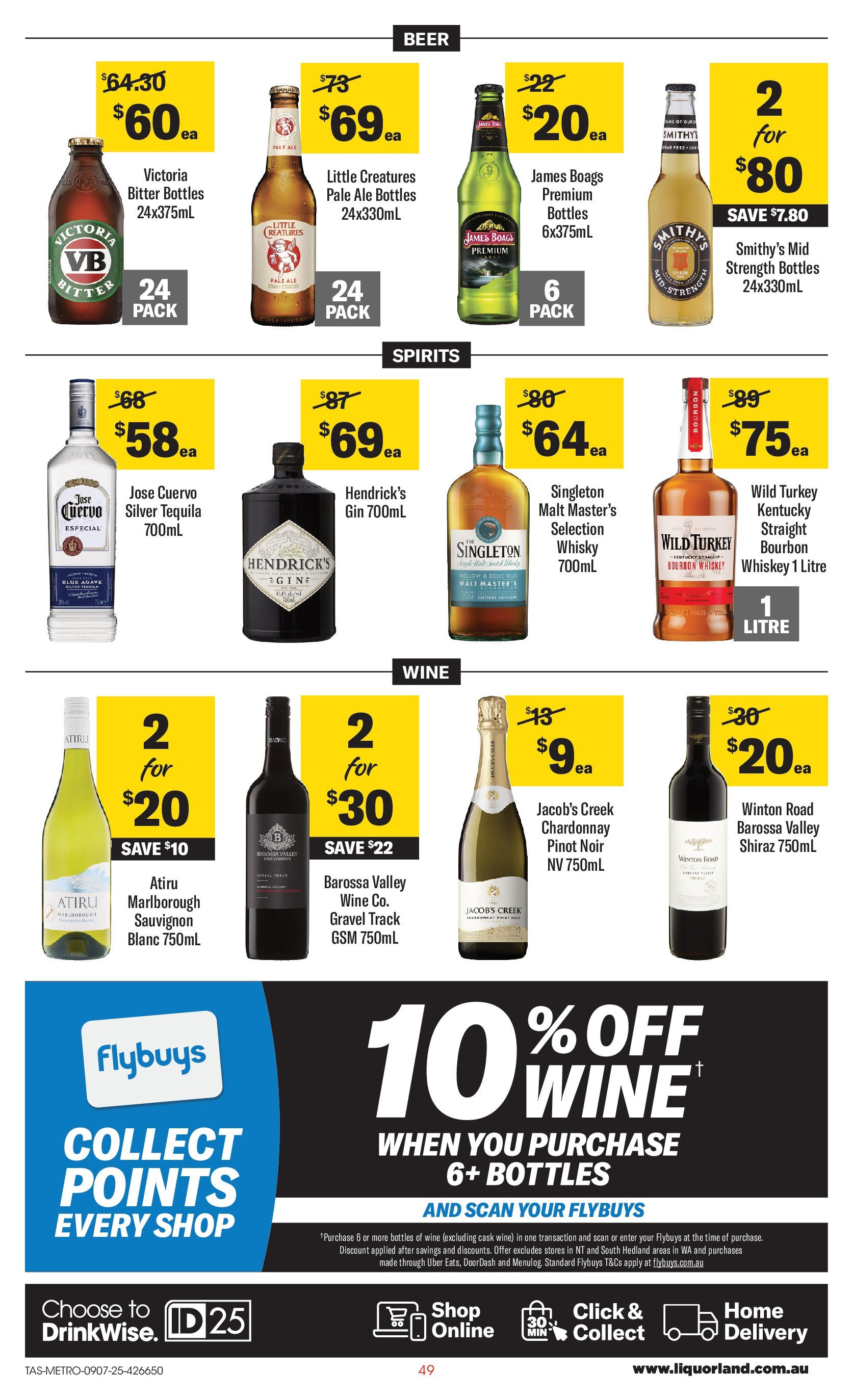 ﻿﻿Coles catalogue valid from 09/07/2025 > Online Australia | Page: 49 | Products: Beer, Bourbon, Whiskey, Turkey