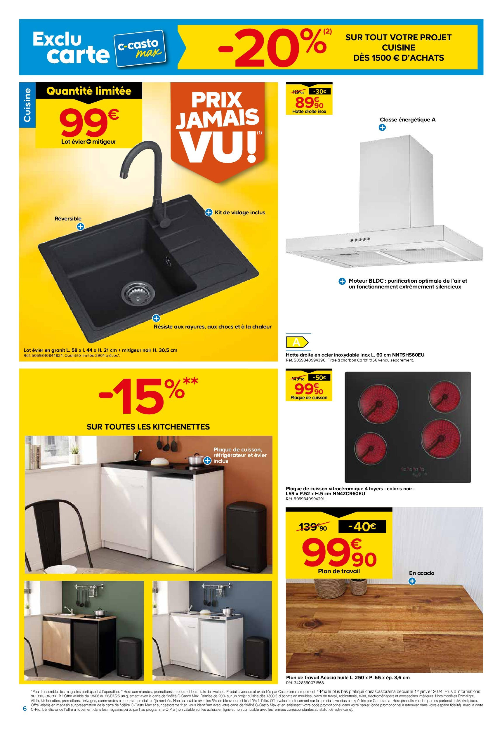 Castorama - Castolidays, projets d'été à super prix ! à partir du 08/07/2025 - promo en ligne | Page: 6 | Produits: Filtre, Réfrigérateur, Panier, Huile