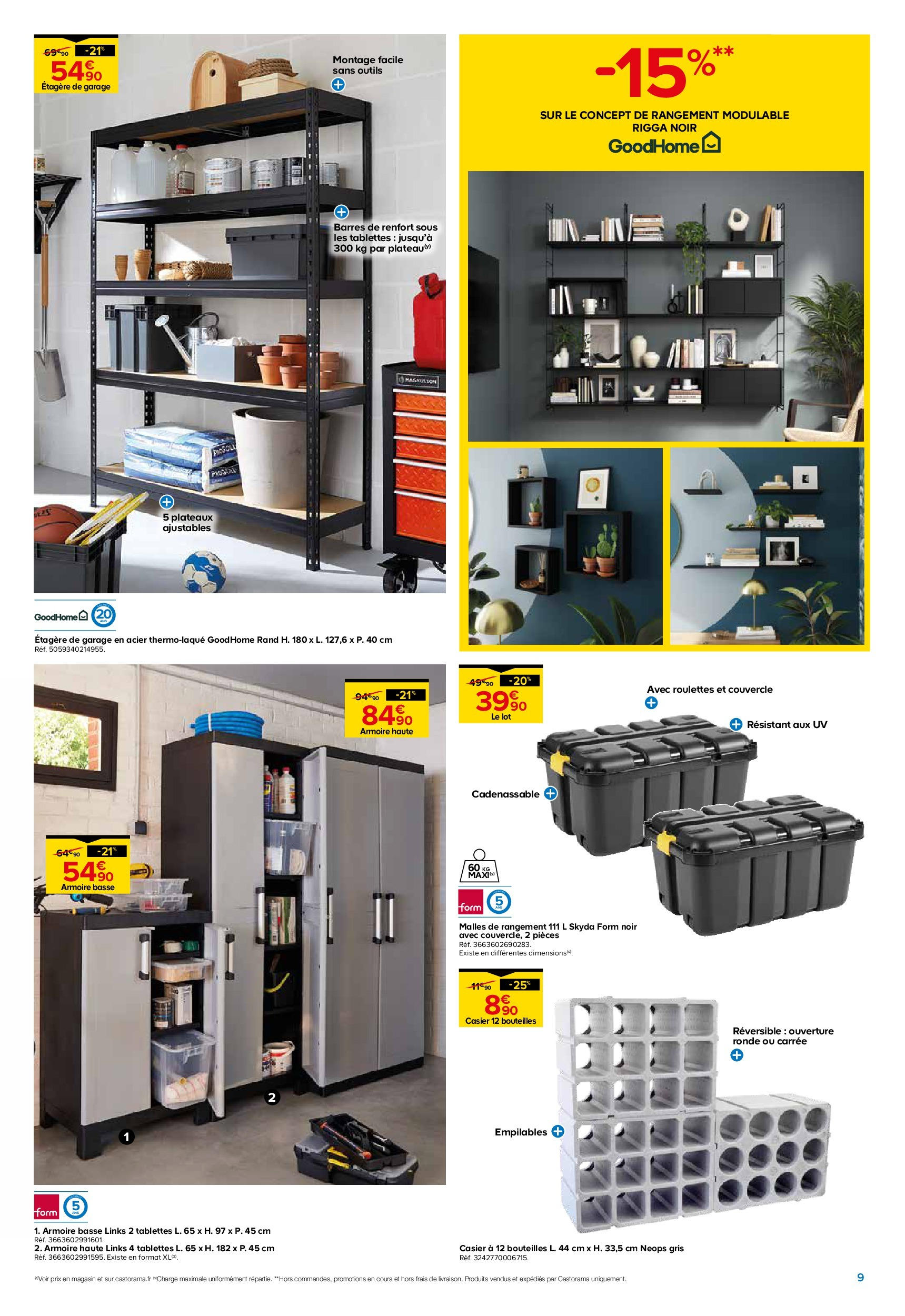 Castorama - Castolidays, projets d'été à super prix ! à partir du 08/07/2025 - promo en ligne | Page: 9 | Produits: Plateau, Armoire, Étagère