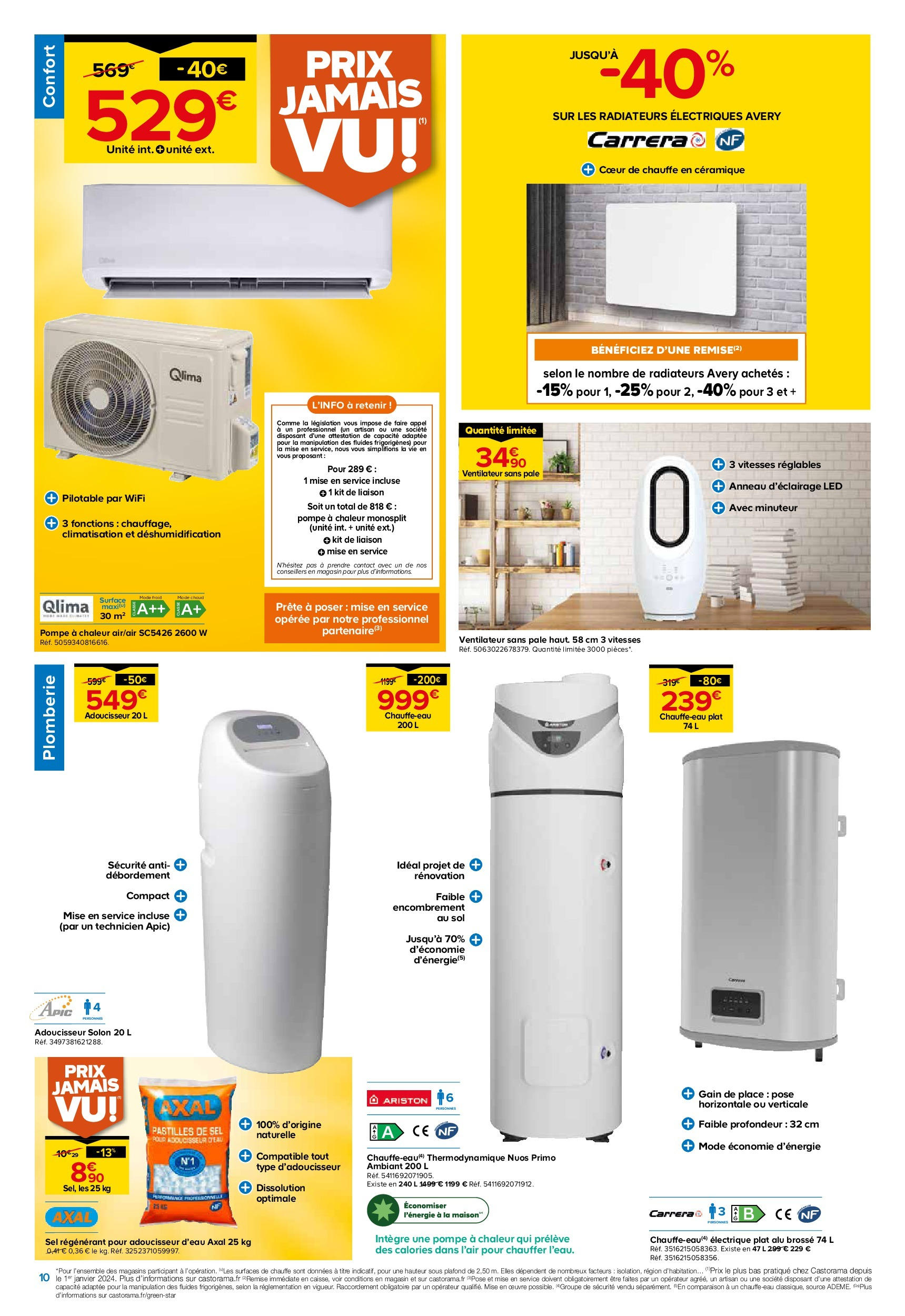 Castorama - Castolidays, projets d'été à super prix ! à partir du 08/07/2025 - promo en ligne | Page: 10 | Produits: Climatisation, Ventilateur, Brosse, Sel