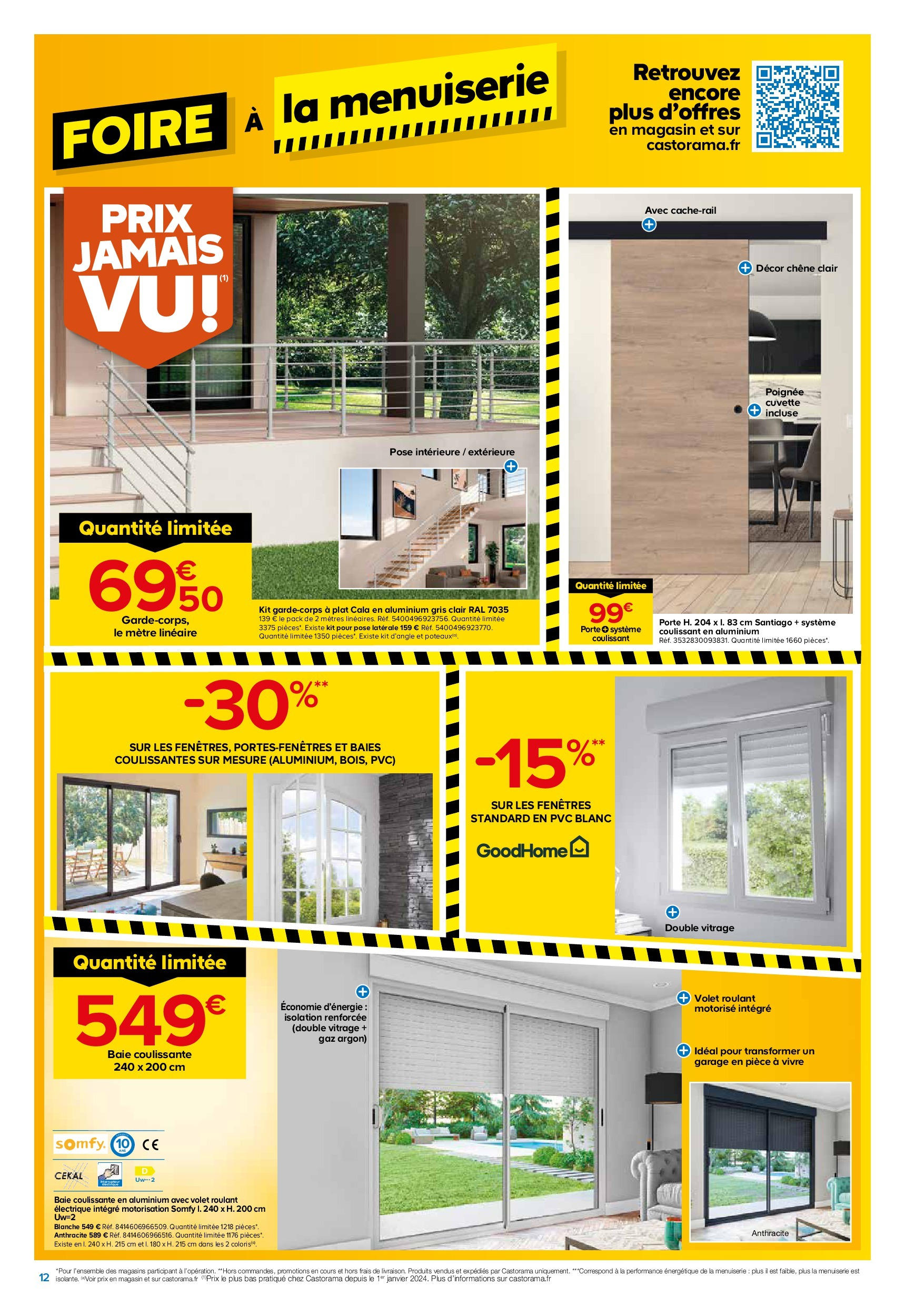 Castorama - Castolidays, projets d'été à super prix ! à partir du 08/07/2025 - promo en ligne | Page: 12 | Produits: Mètre, Baie coulissante, Porte