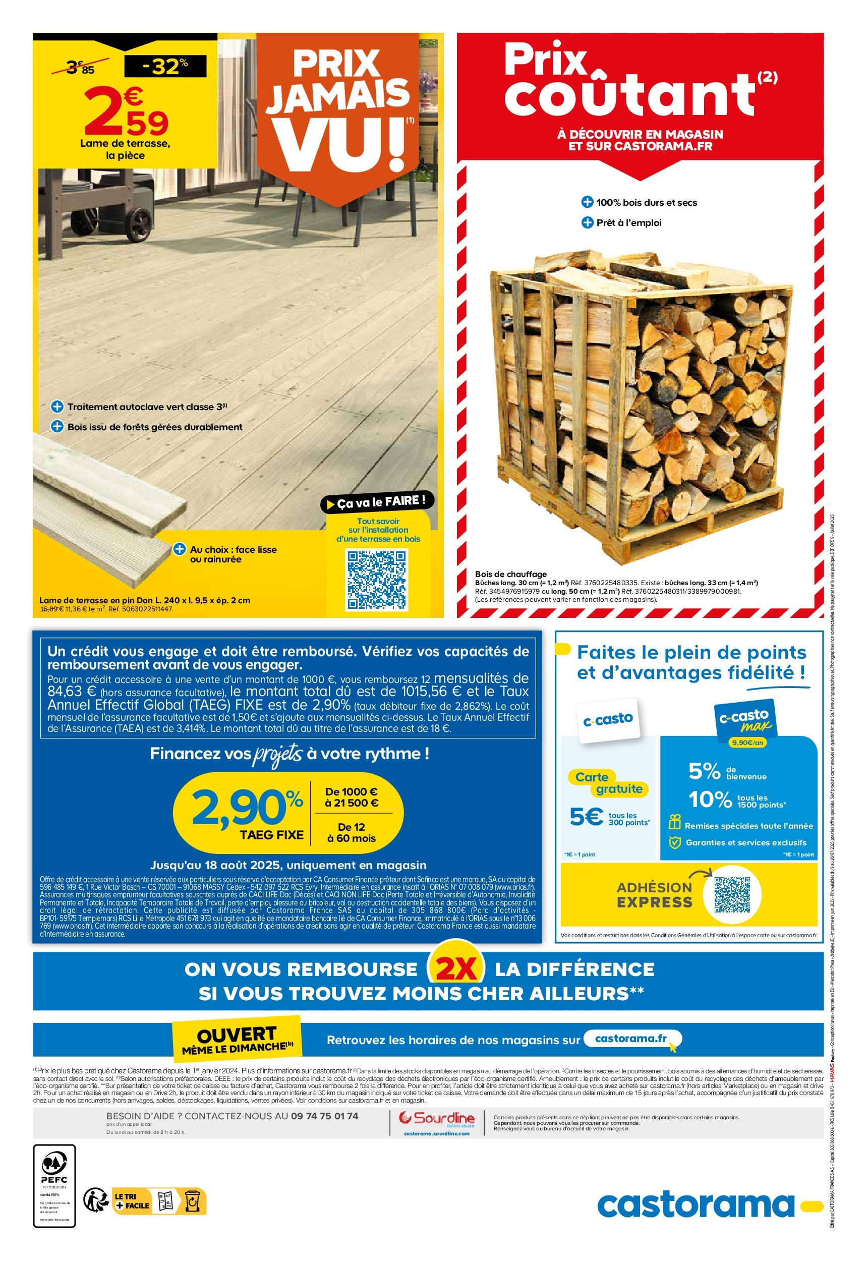 Castorama - Castolidays, projets d'été à super prix ! à partir du 08/07/2025 - promo en ligne | Page: 16 | Produits: Bureau, Bois de chauffage