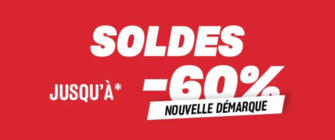 NOUVELLE DÉMARQUE SOLDES JUSQU'À -60%