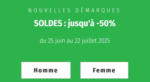Mise au Green NOUVELLES DÉMARQUES SOLDES : jusqu'à -50% - au 22.07.2025