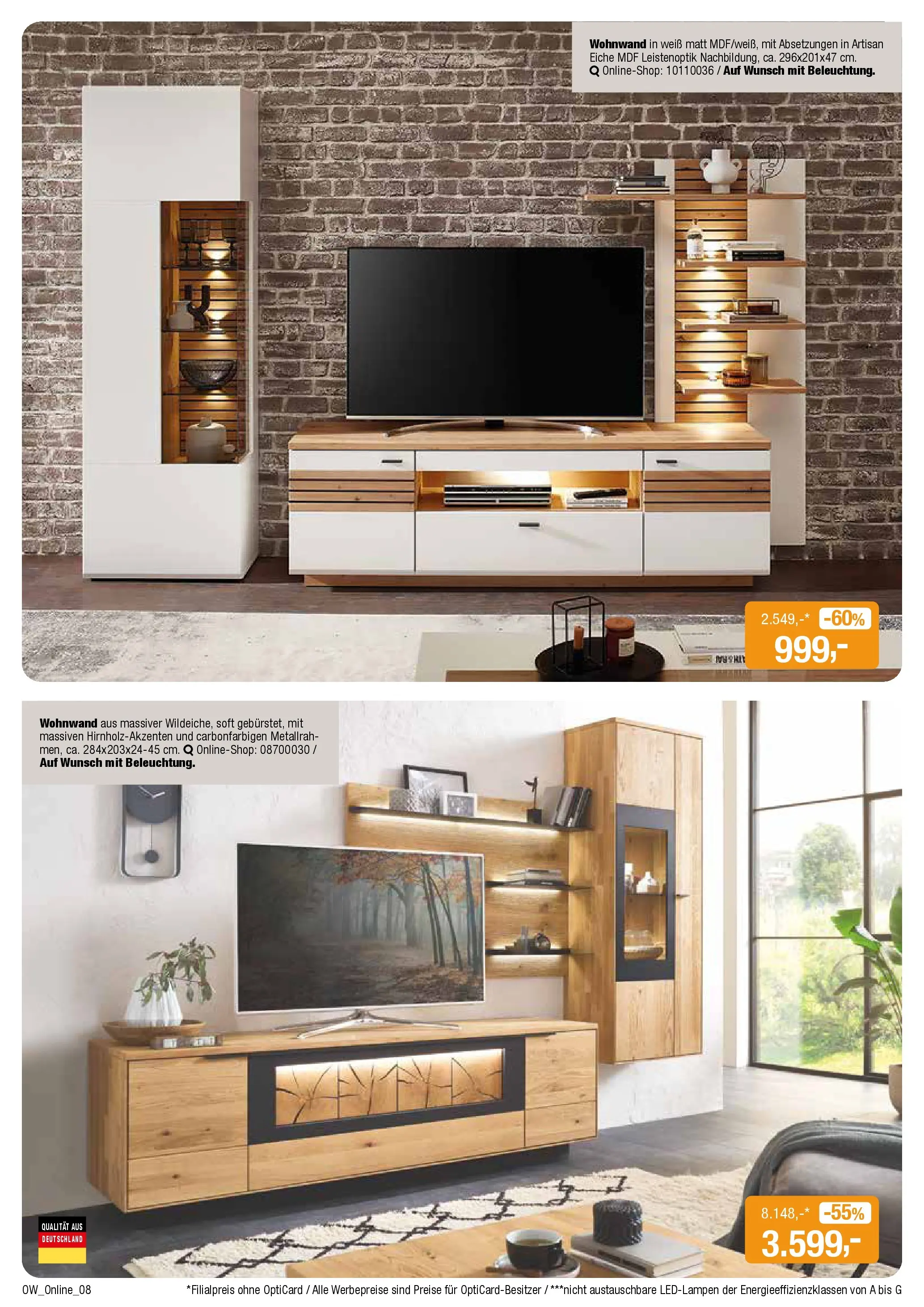 Angebote - Dein trendiges Möbelhaus (ab 21.03.2026) zum Blättern | Seite: 8 | Produkte: Wohnwand