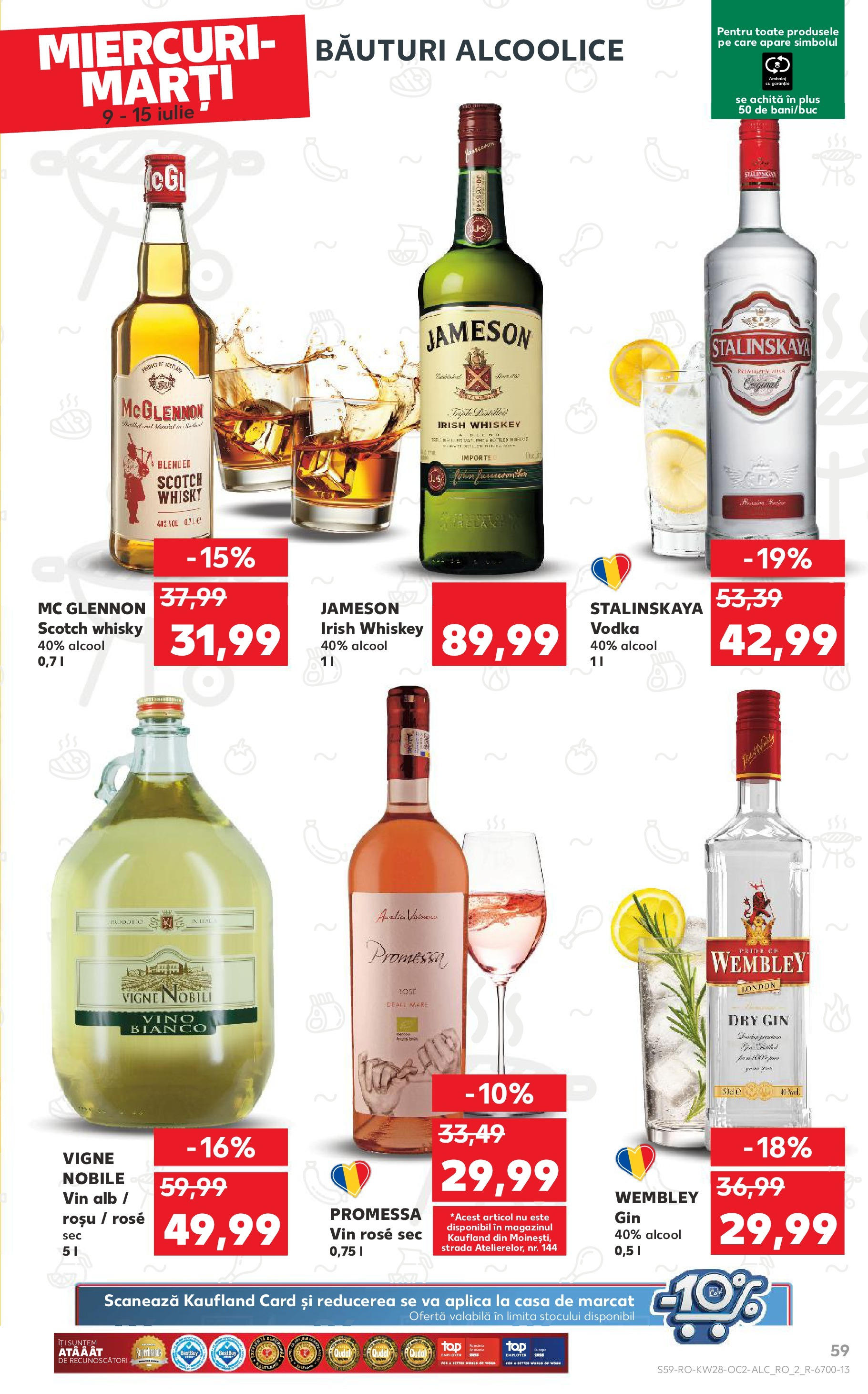 Kaufland - Catalog Kaufland până în data de 15.07.2025 08.07.2025 || Revista si Oferte | Pagină: 59 | Produse: Vin, Mere, Vodka, Whiskey Kaufland - Catalog Kaufland până în data de 15.07.2025 08.07.2025 - Revista si Oferta | Pagină: 59 | Produse: Vin, Mere, Vodka, Whiskey