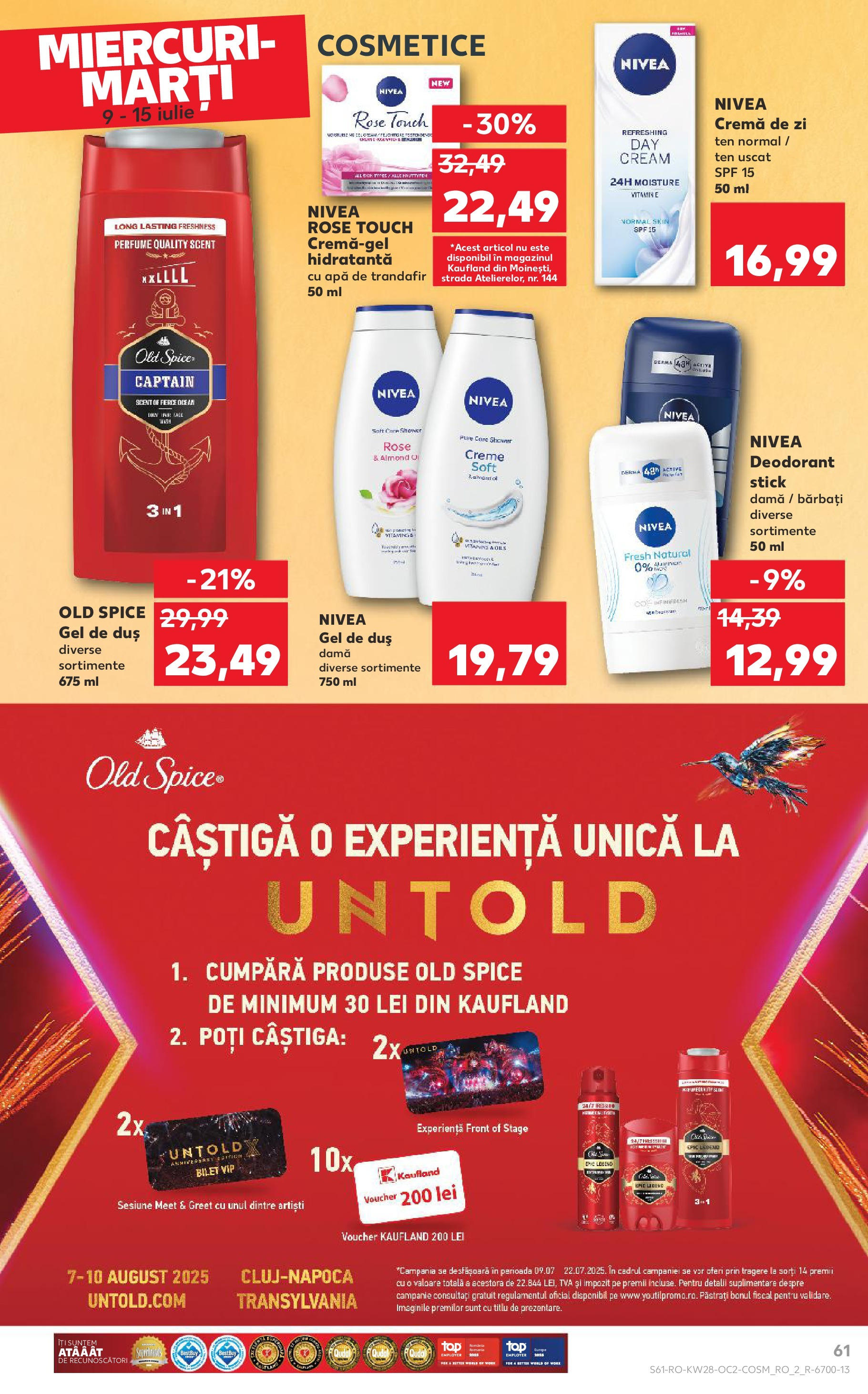 Catalog Kaufland - Râmnicu Vâlcea 09.07.2025 || Revista si Oferte | Pagină: 61 | Produse: Cremă de zi, Trandafir, Deodorant, Apă Catalog Kaufland - Râmnicu Vâlcea 09.07.2025 - Revista si Oferta | Pagină: 61 | Produse: Cremă de zi, Trandafir, Deodorant, Apă