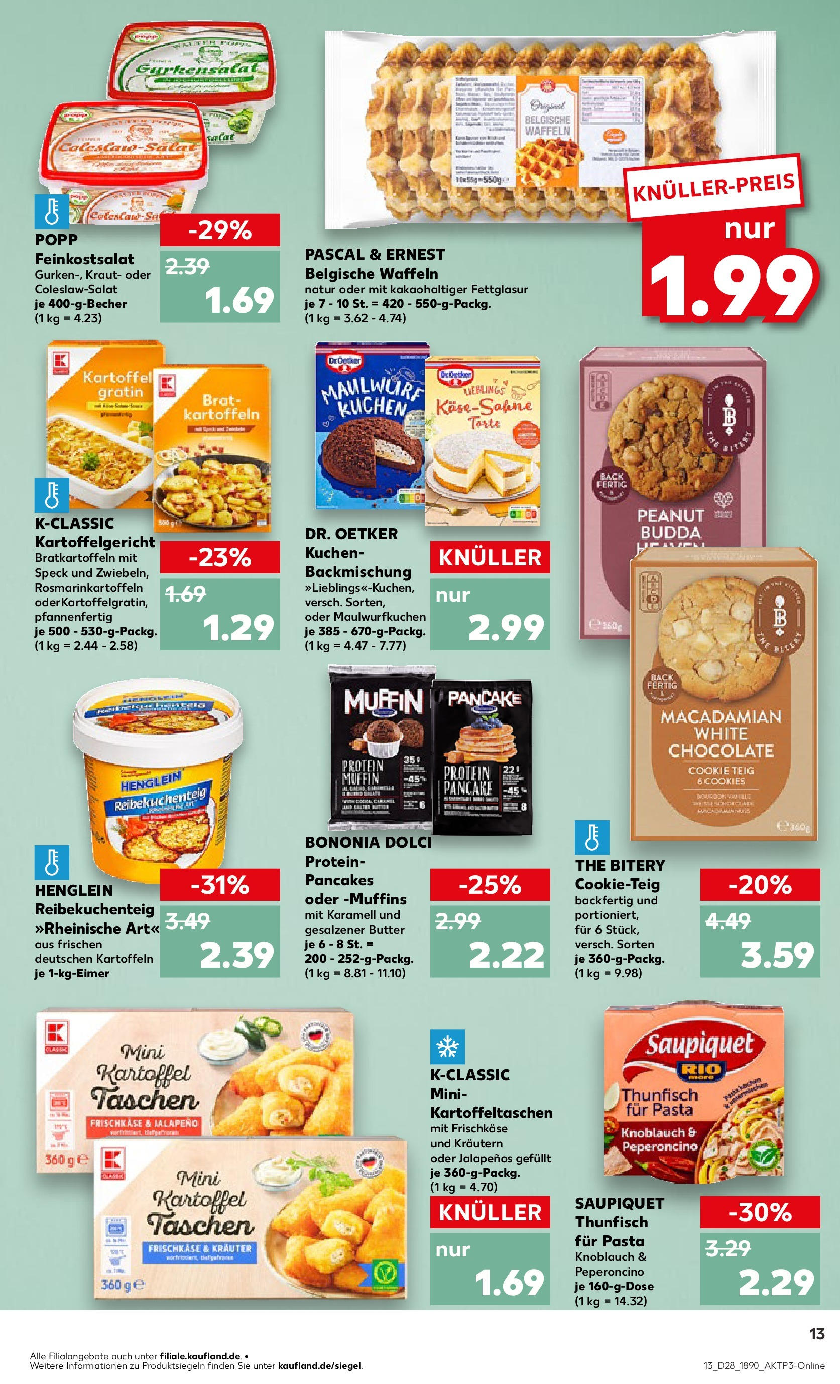 Prospekt Kaufland ab 09.07.2025 » Angebote Online zum Blättern | Seite: 13 | Produkte: Butter, Thunfisch, Knoblauch, Kuchen