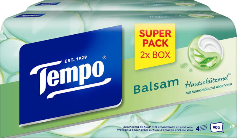 Tempo Taschentücher Box Balsam Duo (2x90 St)