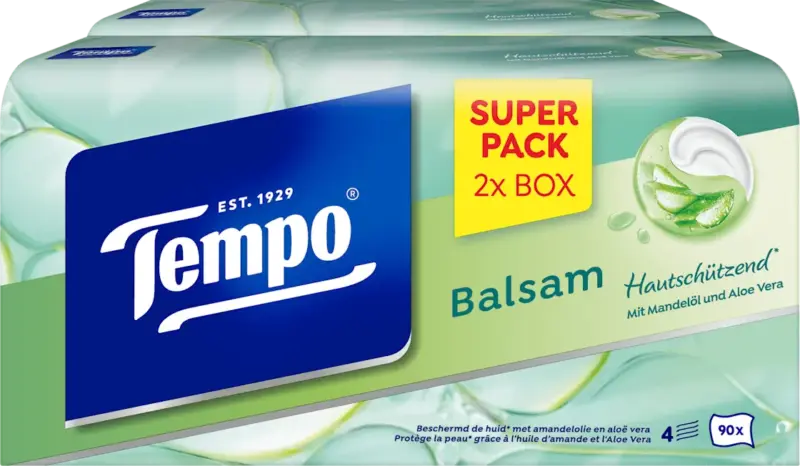 Tempo Taschentücher Box Balsam Duo (2x90 St)