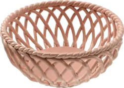 Dekorieren & Einrichten Korb aus Dolomite, peach (20x20x8,5 cm)