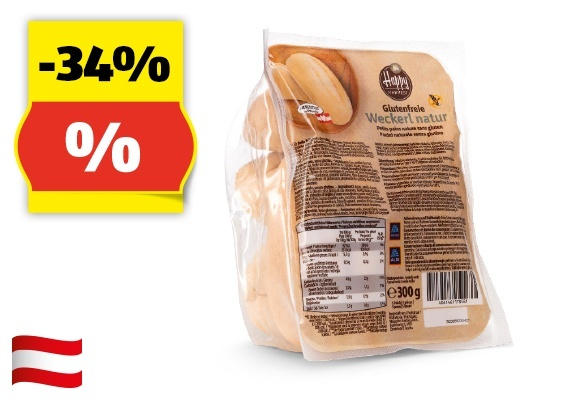 HAPPY HARVEST Glutenfreie Brötchen, 300 g